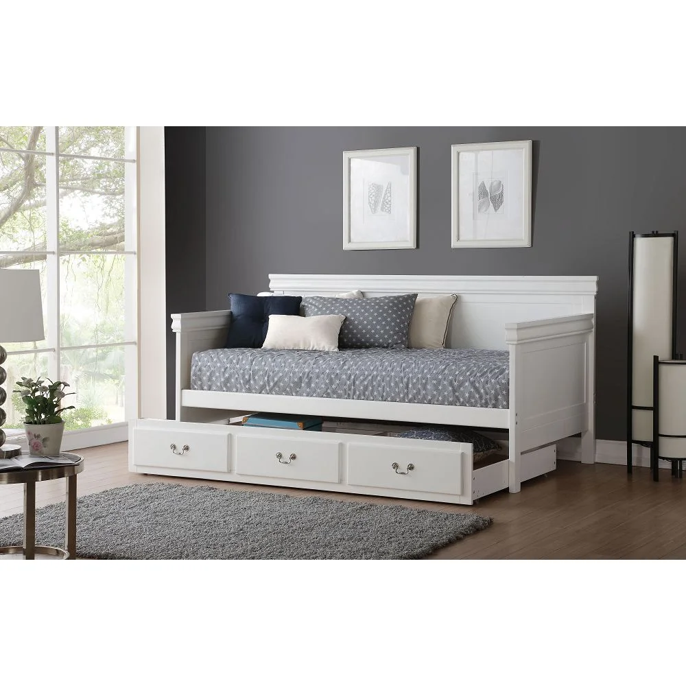 Bailee Daybed (Twin Size) in White 39100 (trundle is sold separately)