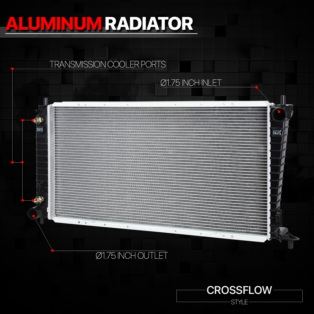 Aluminum Radiator OE Replacement for 97-04 F150/F250/F350/Expedition dpi-2136 98 99 00 01 02 03 Fits select: 1997-2003 FORD F150, 1997-2003 FORD F250