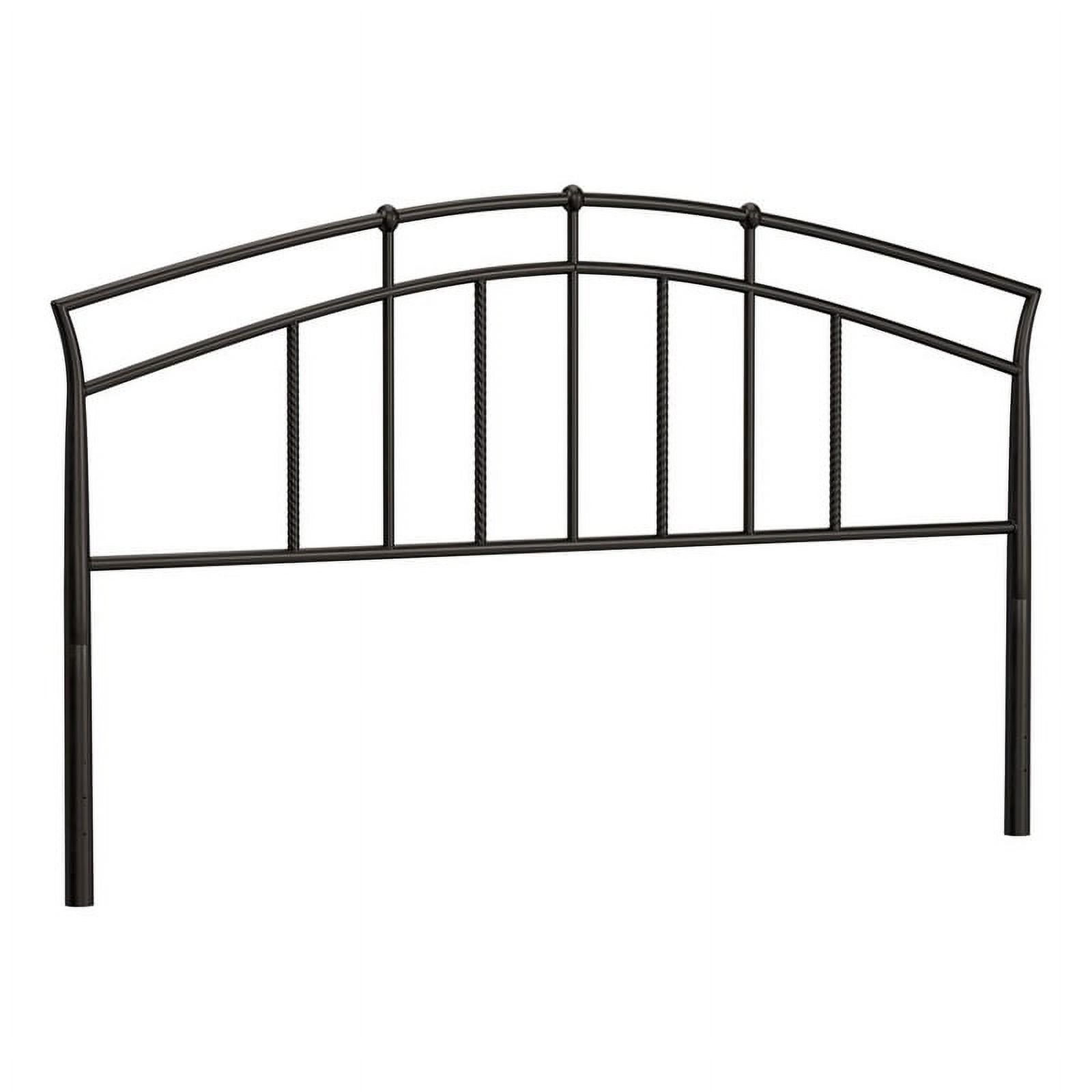 Bowery Hill Contemporary King Metal Spindle Headboard in Antique Brown