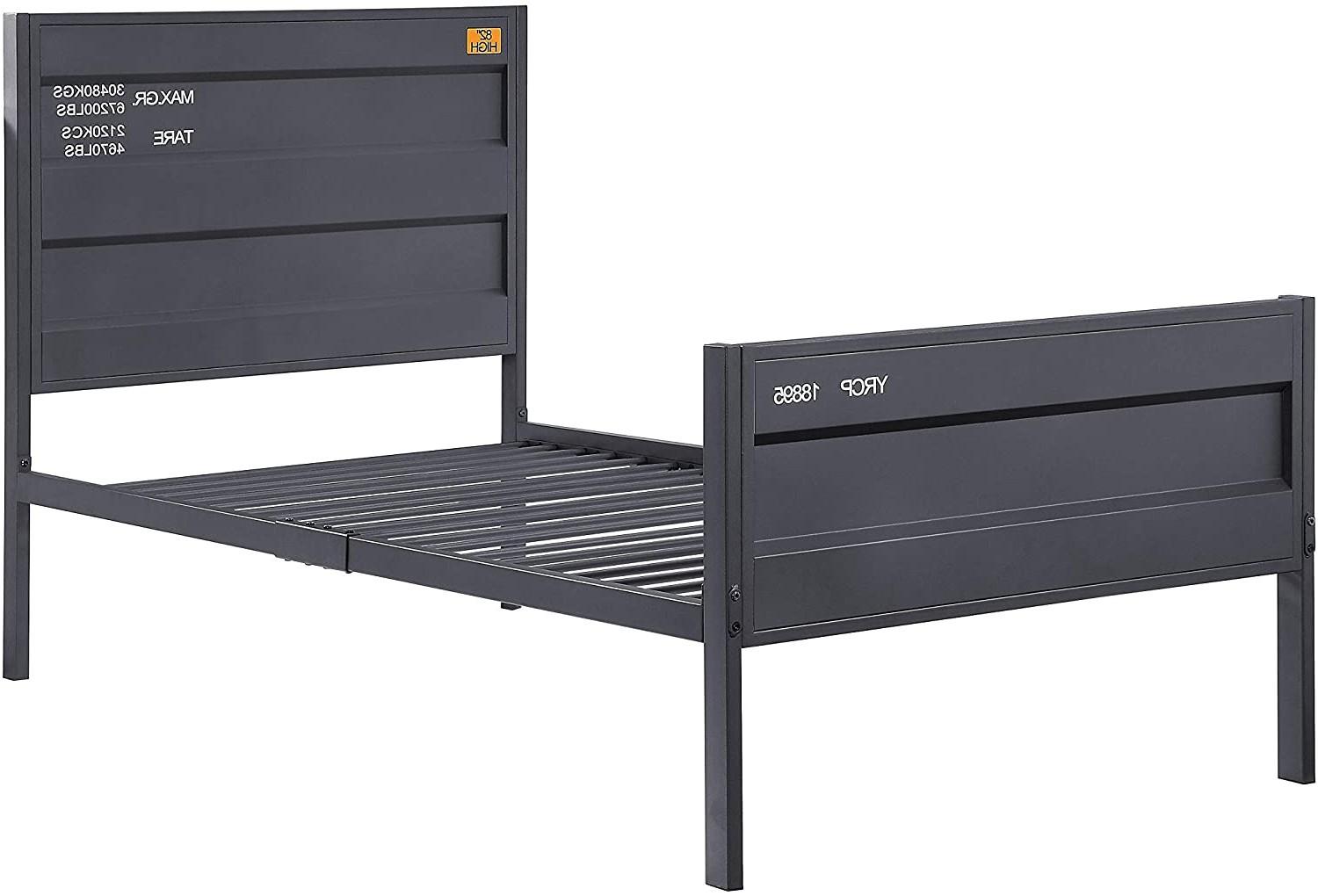 Contemporary Gunmetal Full 4pcs Bedroom Set by Acme Cargo 35915F-4pcs