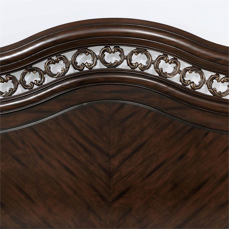 Furniture of America Kaylani Traditional Wood King Panel Bed in Espresso