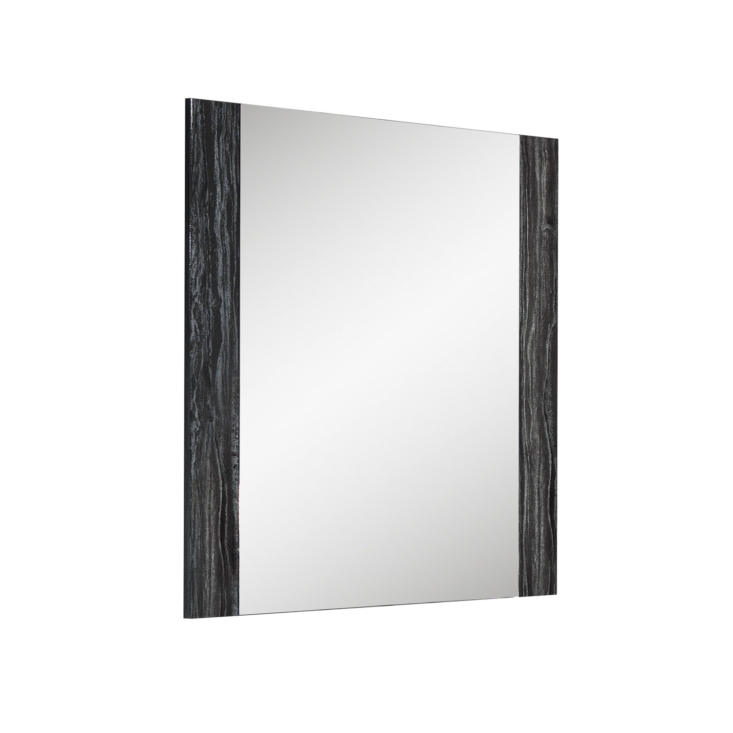 J&M Furniture Alice Glossy Gray Queen Bed