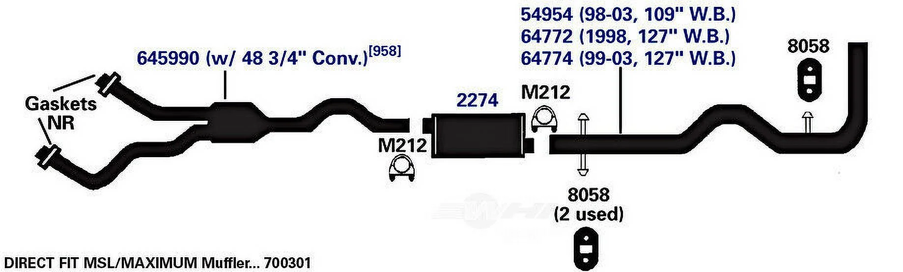 AP 64774 Exhaust Tail Pipe