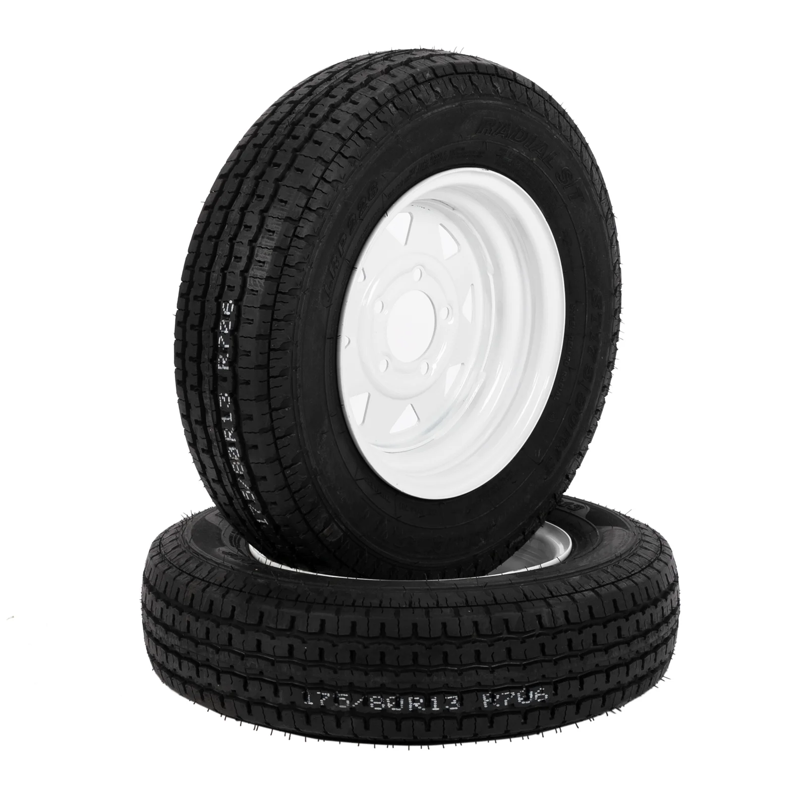 2-Pk Trailer Tire & Rim ST175/80R13 13