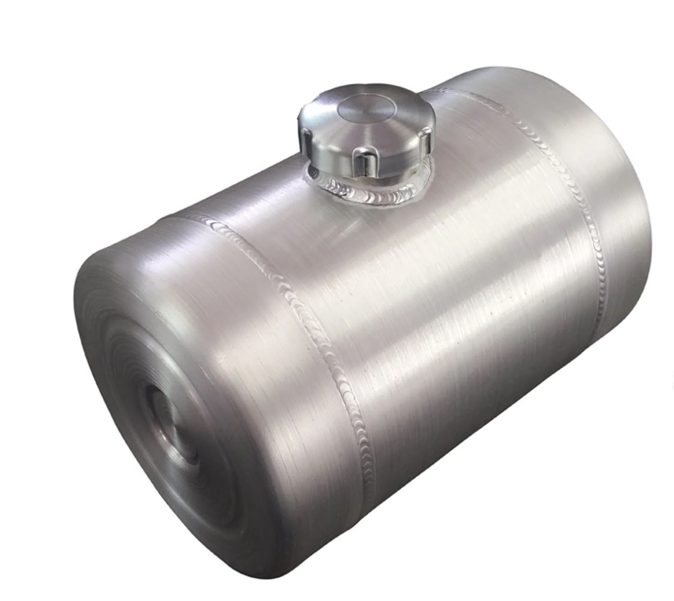 8x12 Center Fill Round Spun Aluminum Gas Tank - 2.5 Gallon 3/8 NPT