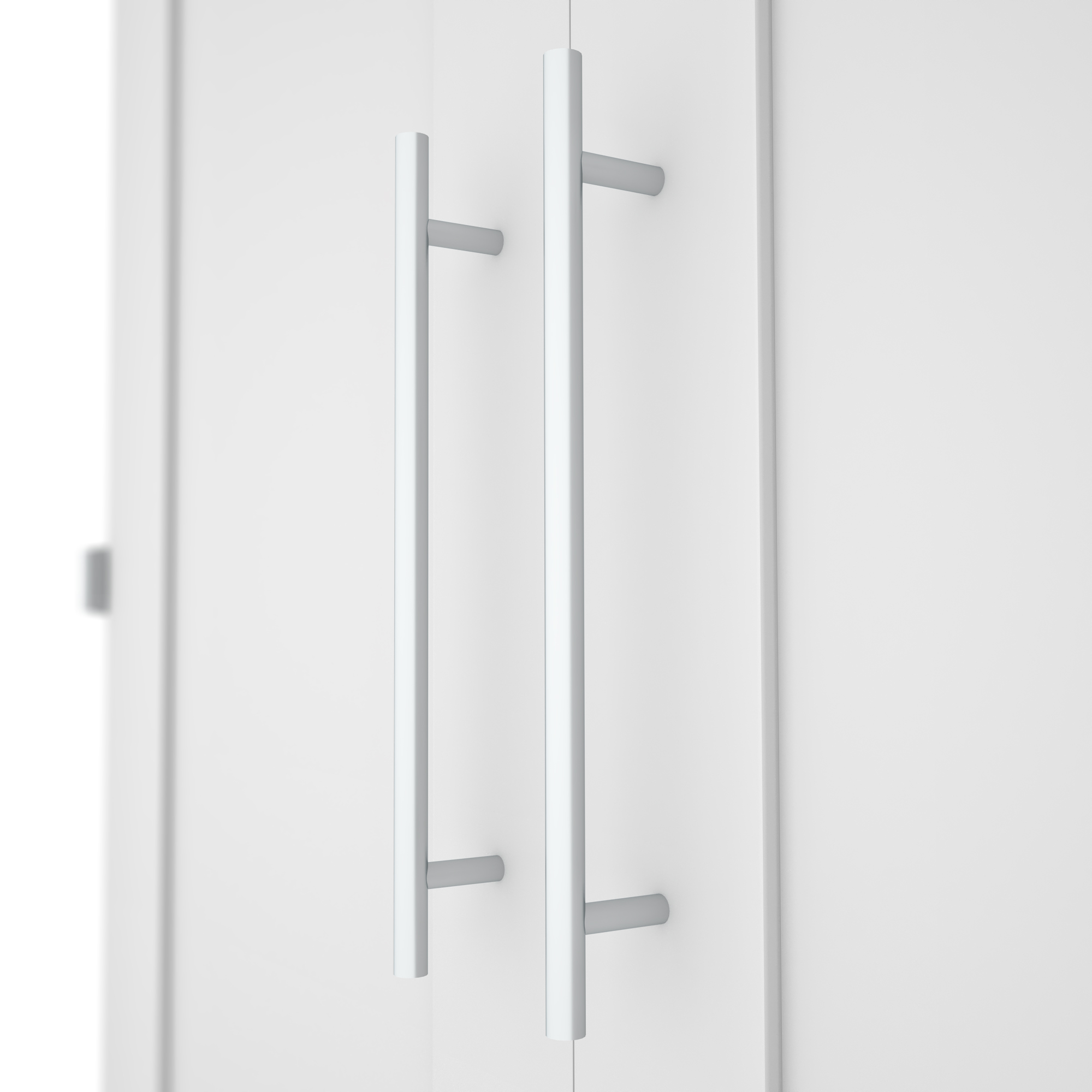 Bestar Pur Full Cabinet Bed with Mattress in White