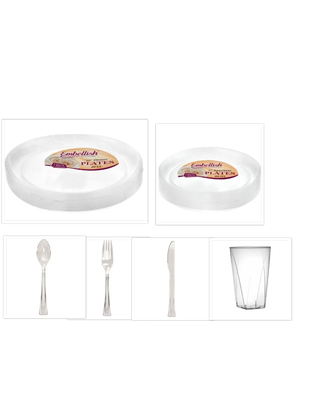 Embellish Scroll Clear Plastic 10