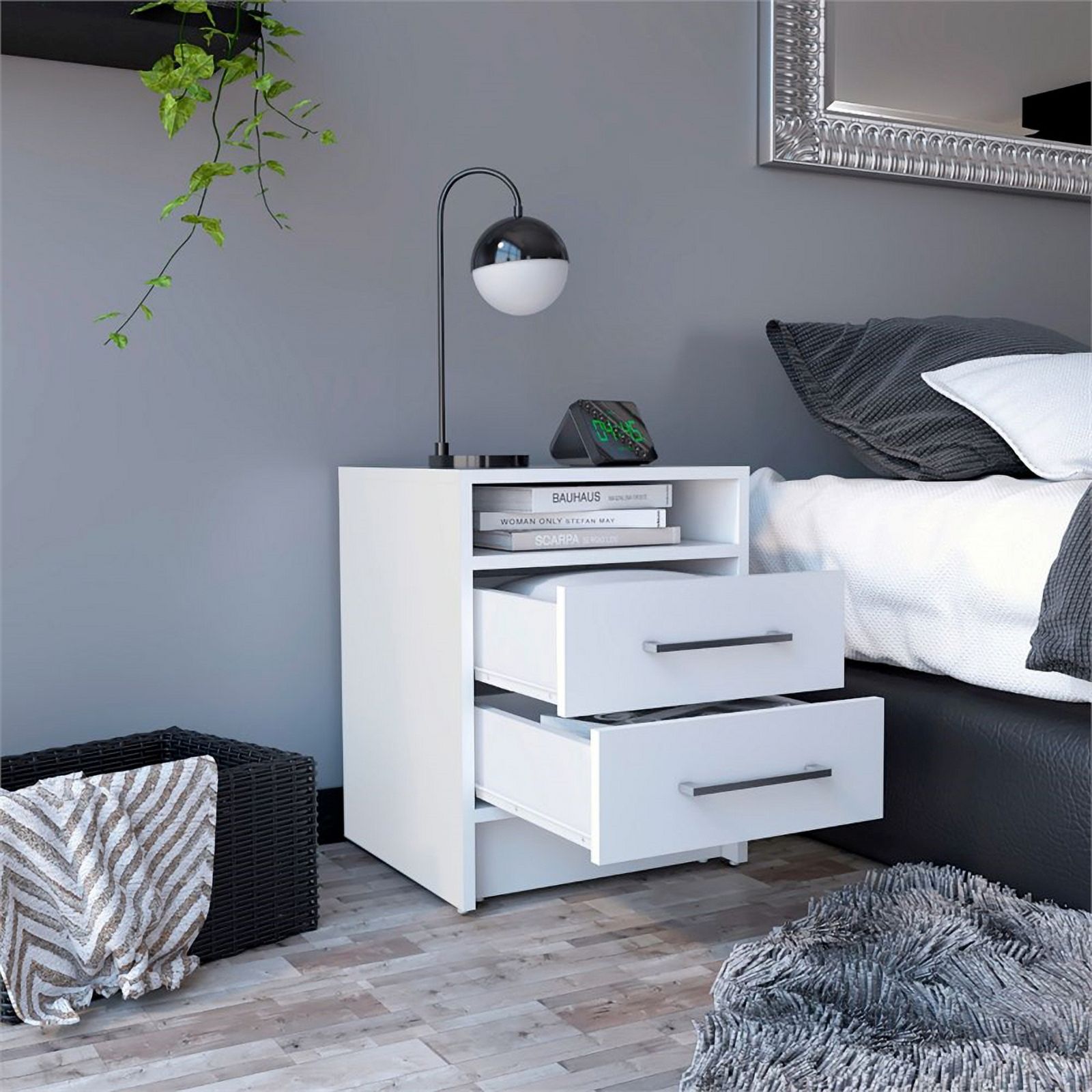 Home Square 3-Piece Set with 2 Nightstands and Four Drawer Dresser