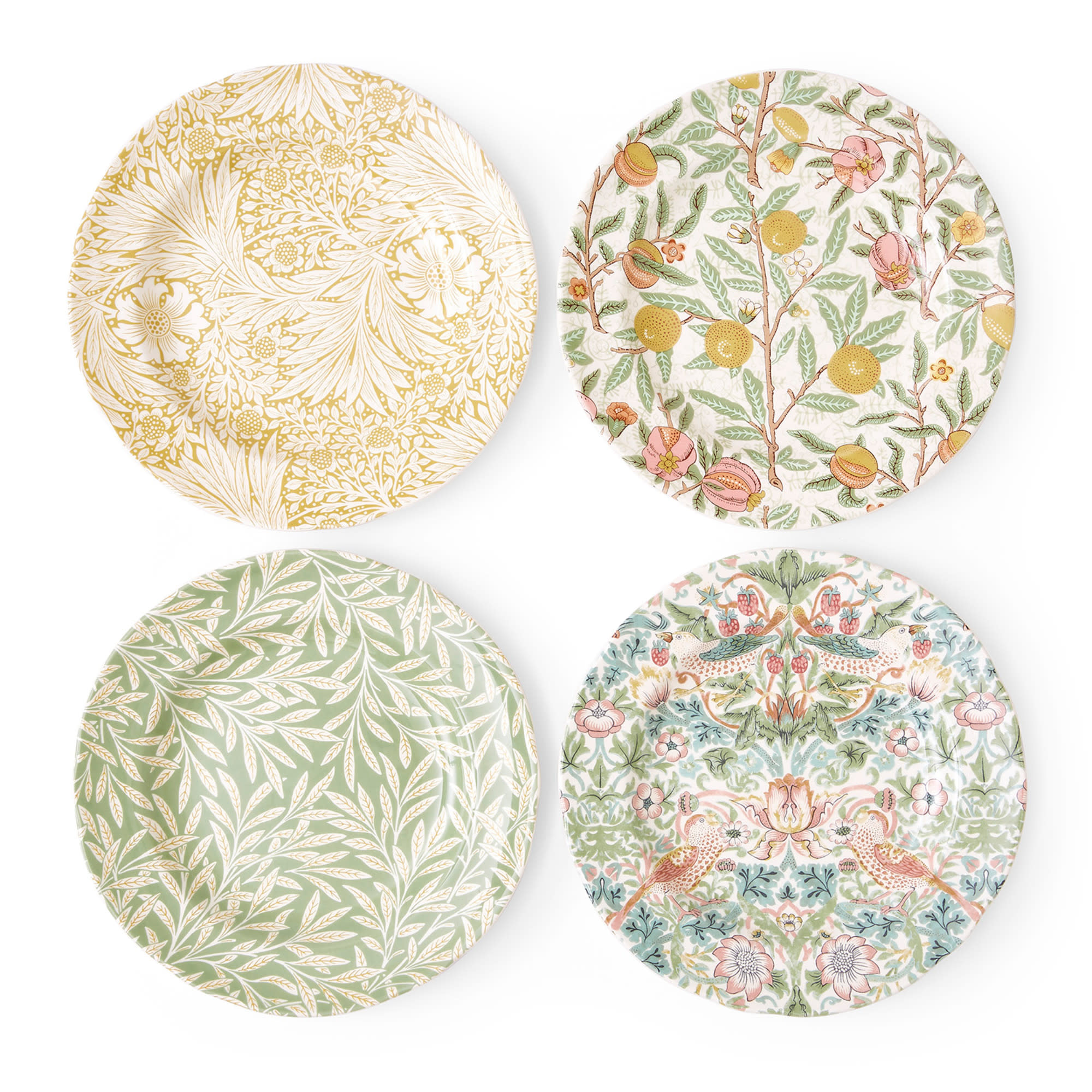 Spode Morris & Co Luncheon Plate Set of 4, Multicolored