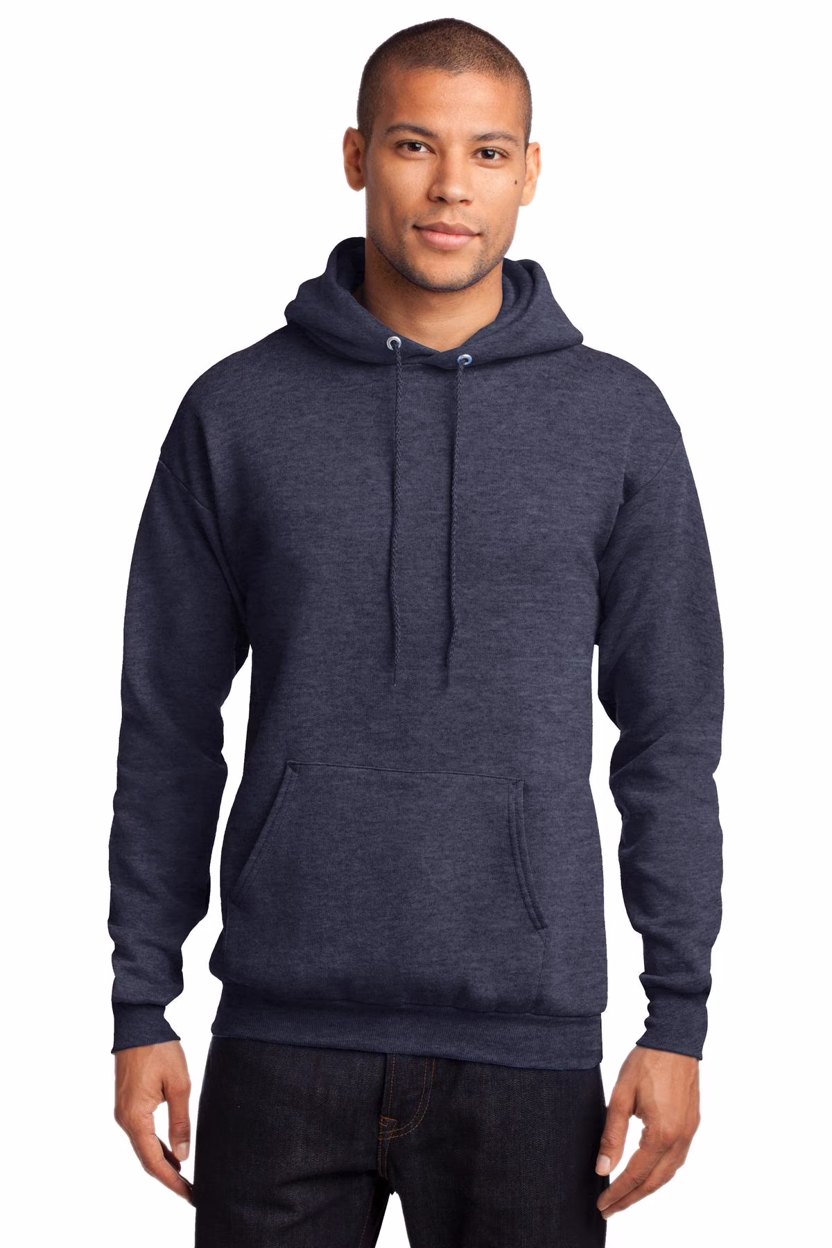 Port & Company Core Fleece Pullover Hooded Sweatshirt-4XL (Heather Navy)