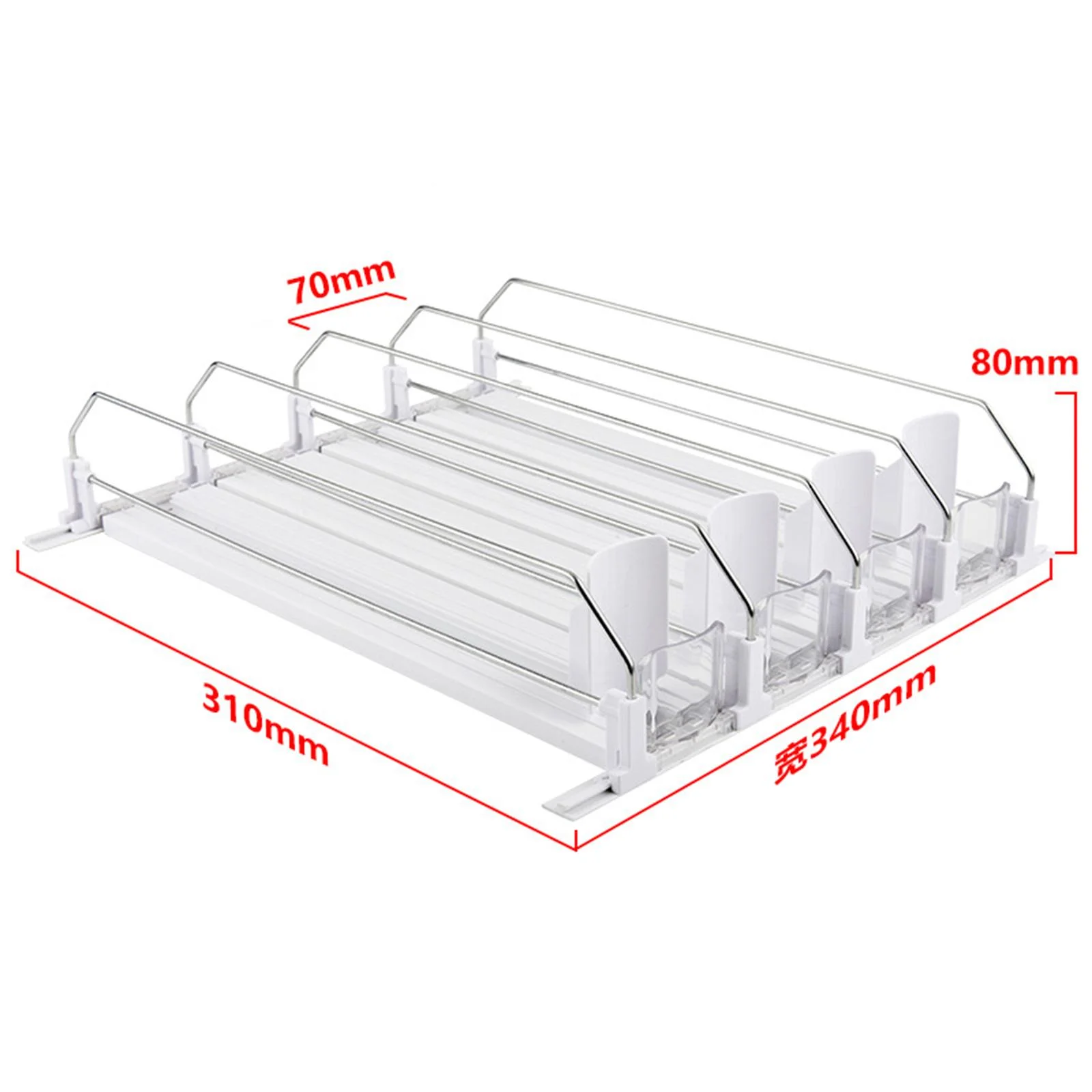 perfk Self Pushing Dispenser Bottle Automatic Drink Dispenser Fridge Can Dispenser 4 Slots