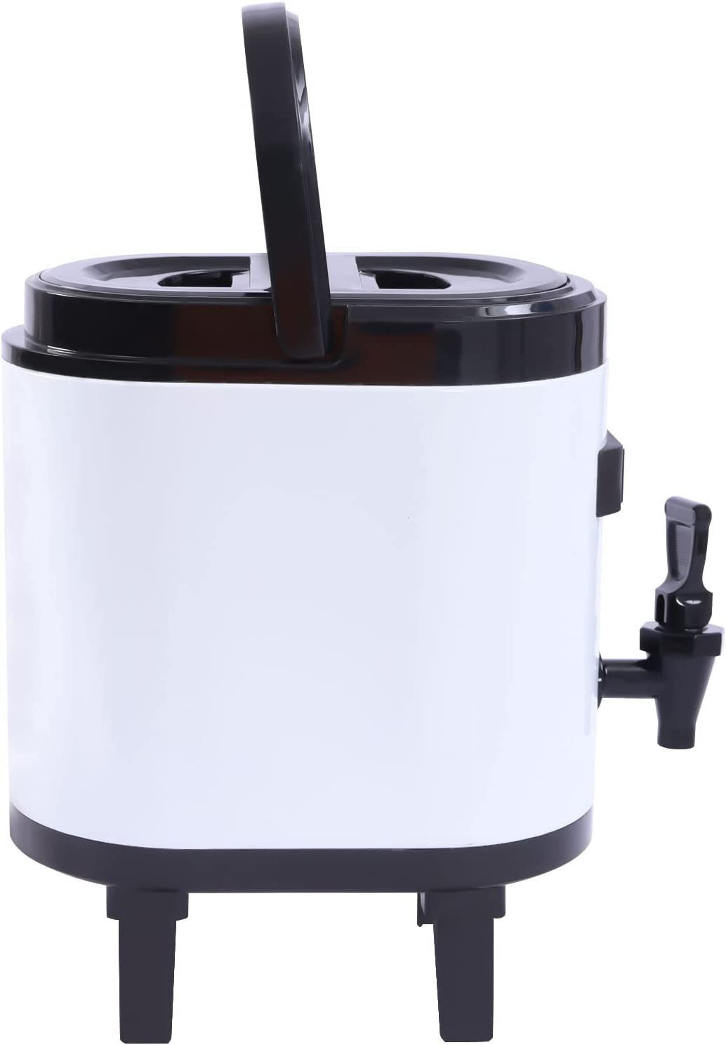 Miumaeov 6L 1.6gal 304 Stainless Insulated Beverage Dispenser Hot Cold Drink Dispenser