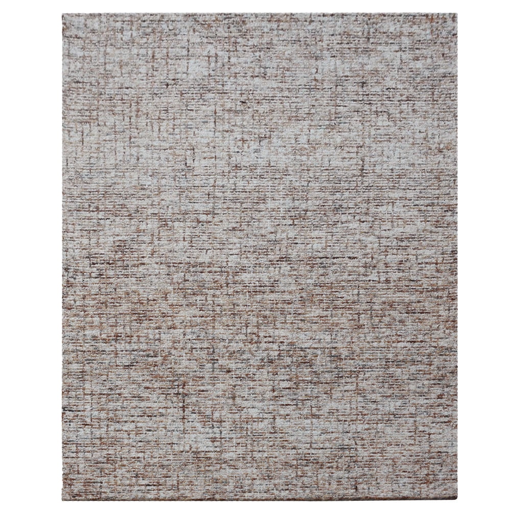 Rugsotic Carpets Hand Tufted Wool 9'x12' Area Rug Solid Beige Brown KWC111
