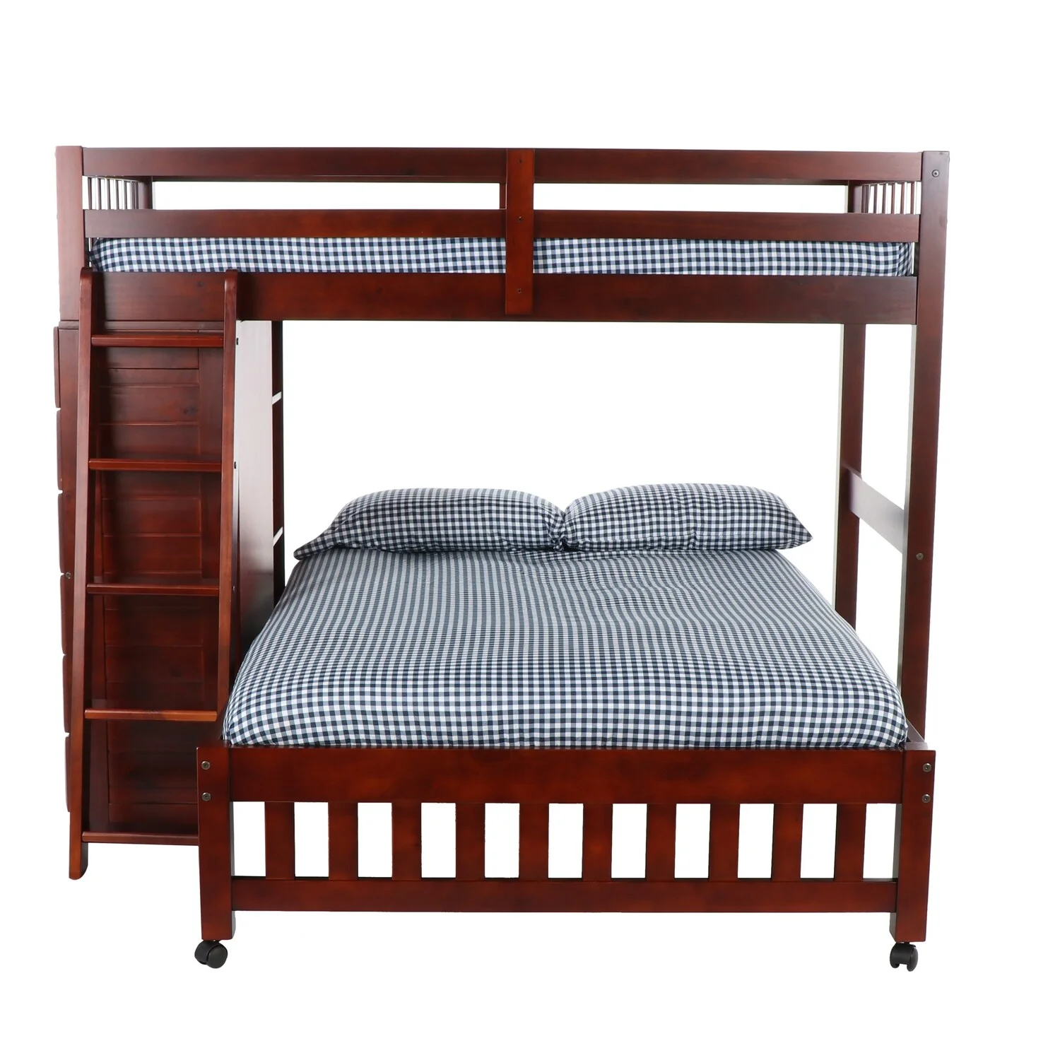 OS Home and Office Furniture 2806-22 Solid Pine Loft Bed in Rich Merlot