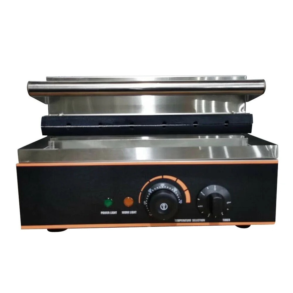 MIDUO 1500W Commercial Electric 6X French Hot Dogs Waffle Baker Machine Nonstick