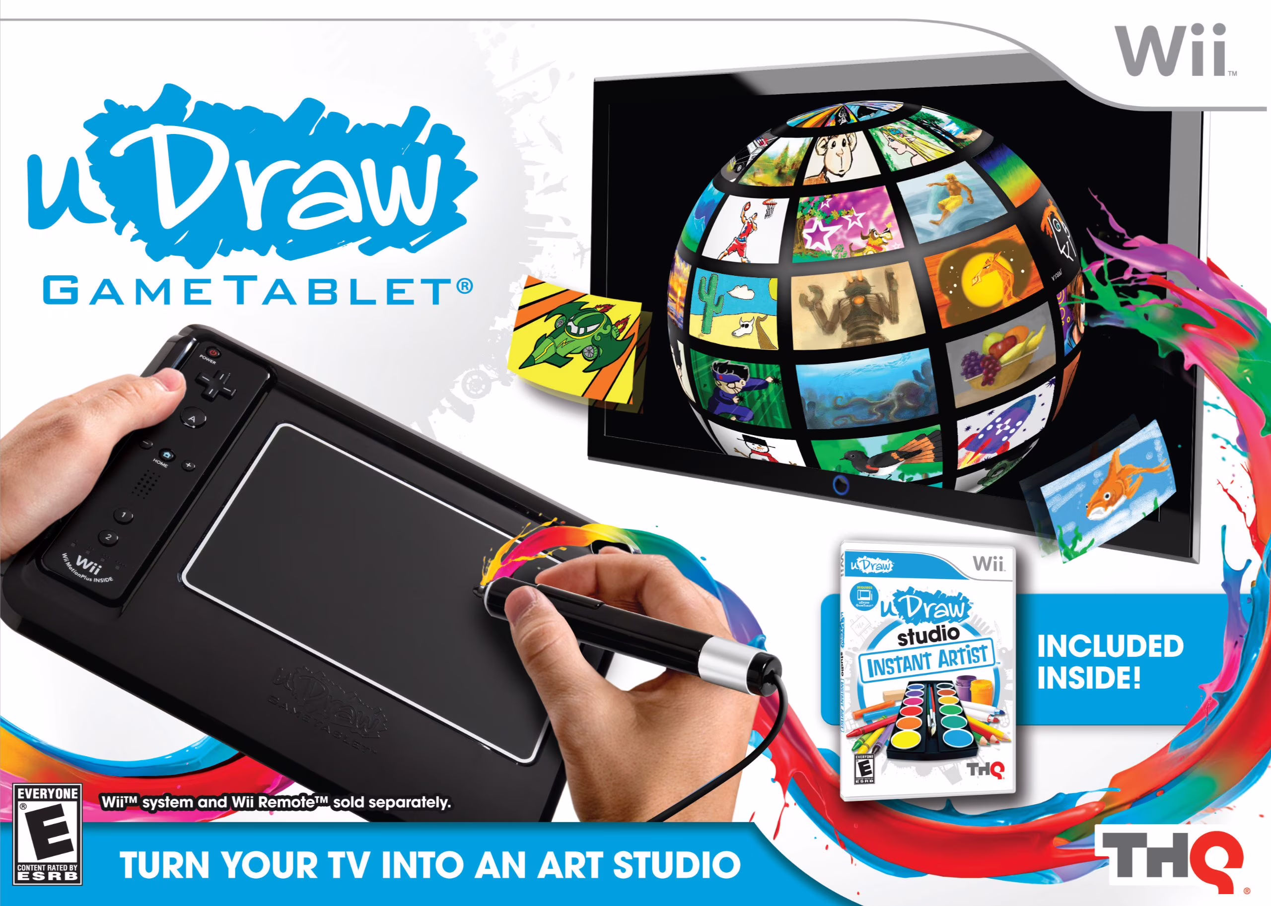Udraw Game Tablet With Udraw Studio: Instant Artist - Black - Nintendo Wii - Enhance Your Creativity with the Udraw Game Tablet and Udraw Studio: Instant Artist for Nintendo Wii