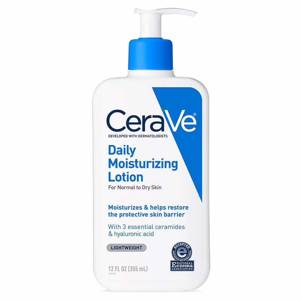 CeraVe Daily Moisturizing Lotion for Dry Skin  Body Lotion & Facial Moisturizer with Hyaluronic Acid and Ceramides  12 Fl Ounce