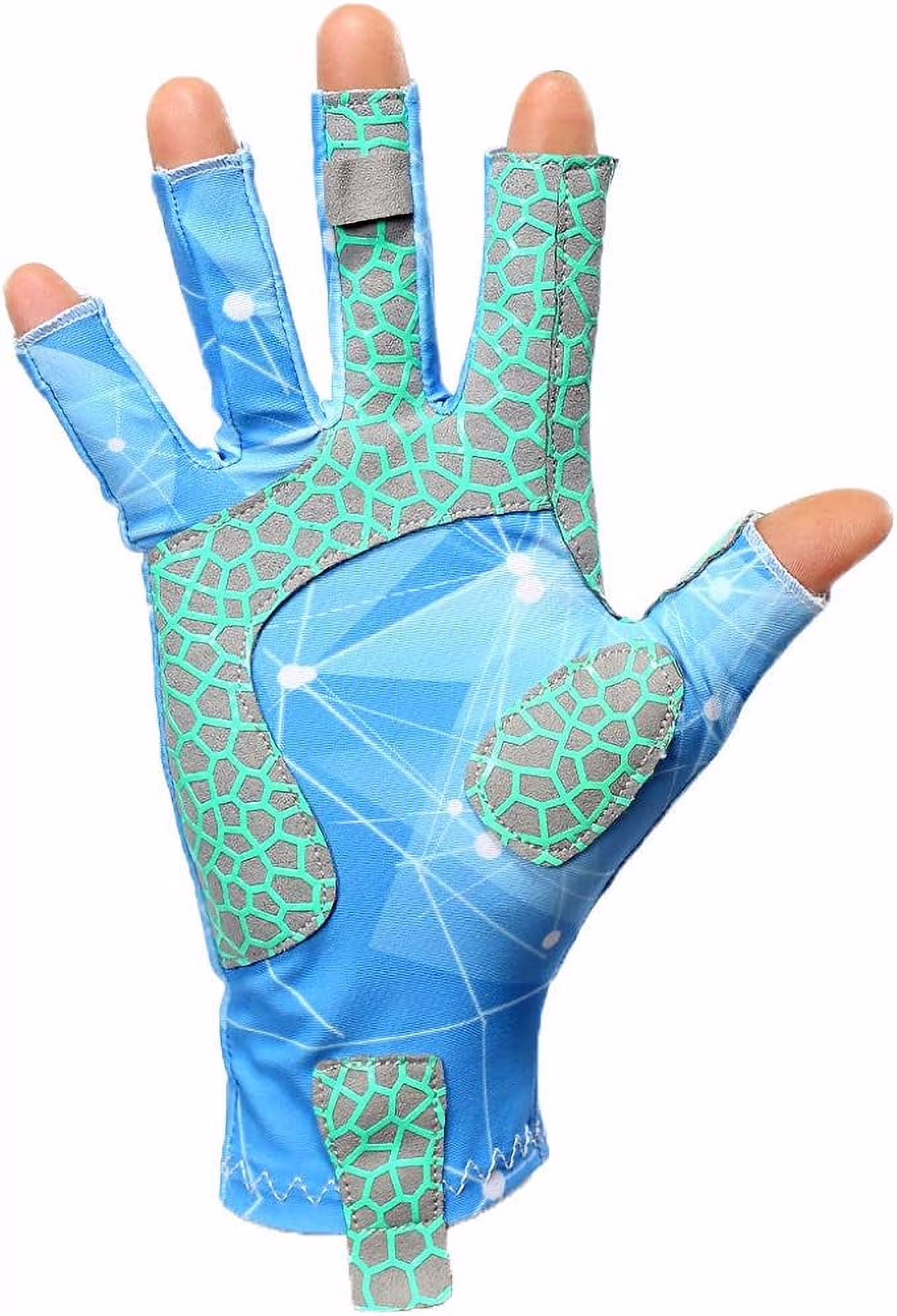 Fishing Gloves Fingerless Men Women UPF 50 Half Finger Sun Gloves for Cycling Hiking Trekking Fly Fishing Hunting Shooting Paddling Kayaking Rowing Sailing