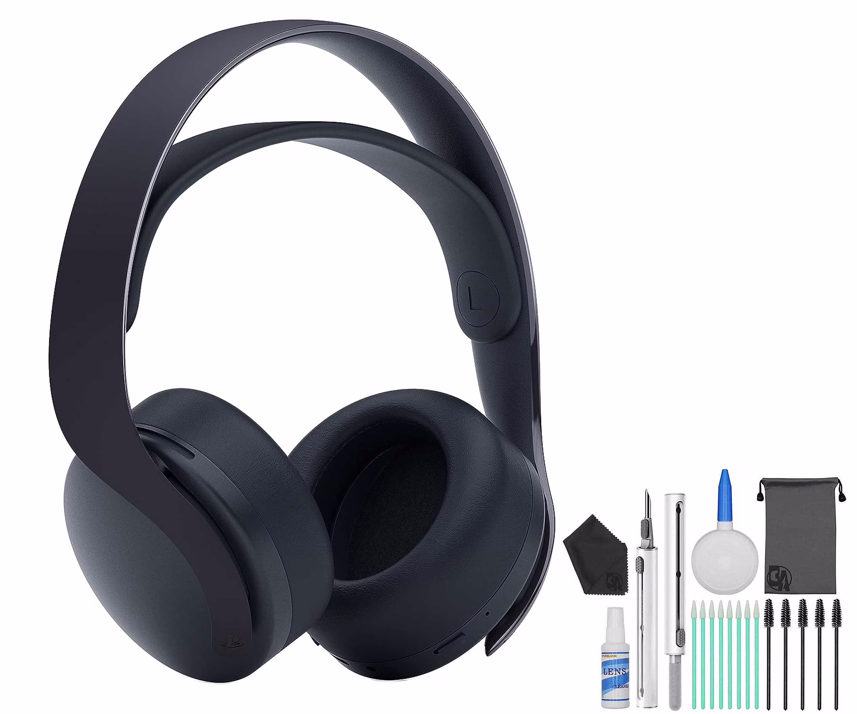 PlayStation PULSE 3D Wireless Headset Midnight Black BOLT AXTION Bundle Like New