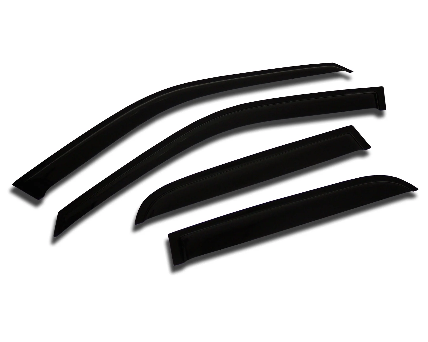TuningPros WV2M-806 Outside Mount 2.0mm Window Visor Deflector 4 Pcs Set For 2013-2016 Hyundai Grand Santa Fer or Santa Fe XL