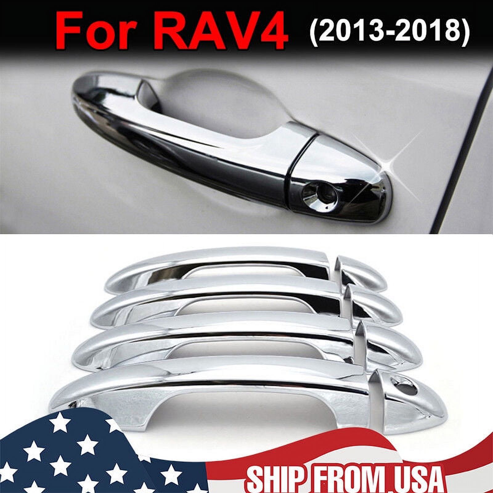 Chrome Side Door Handle Covers Molding Cap Trim For Toyota Rav4 2013-2018 17 16