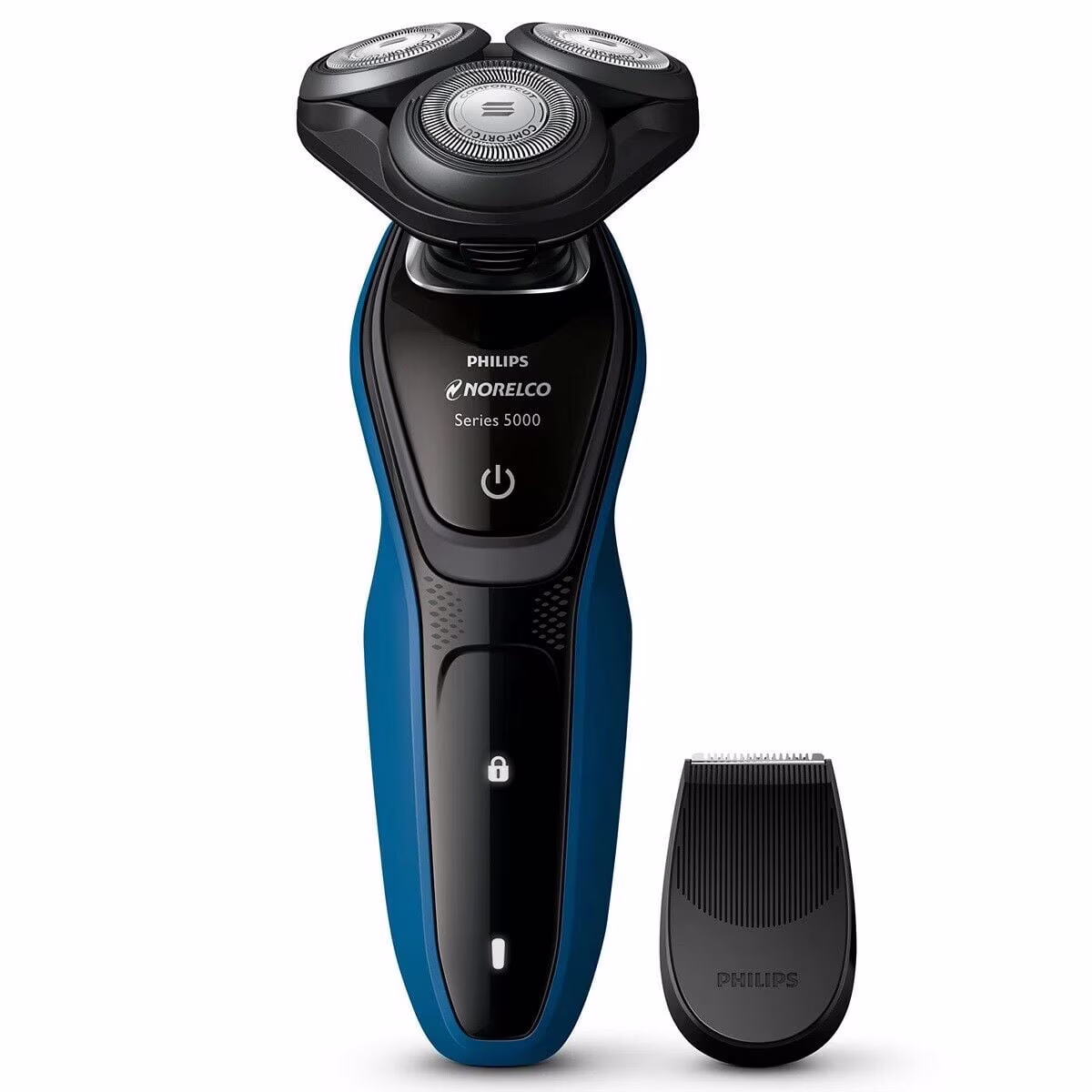 Philips Norelco 5157 Cordless Electric Shaver with Precision Trimmer in Blue