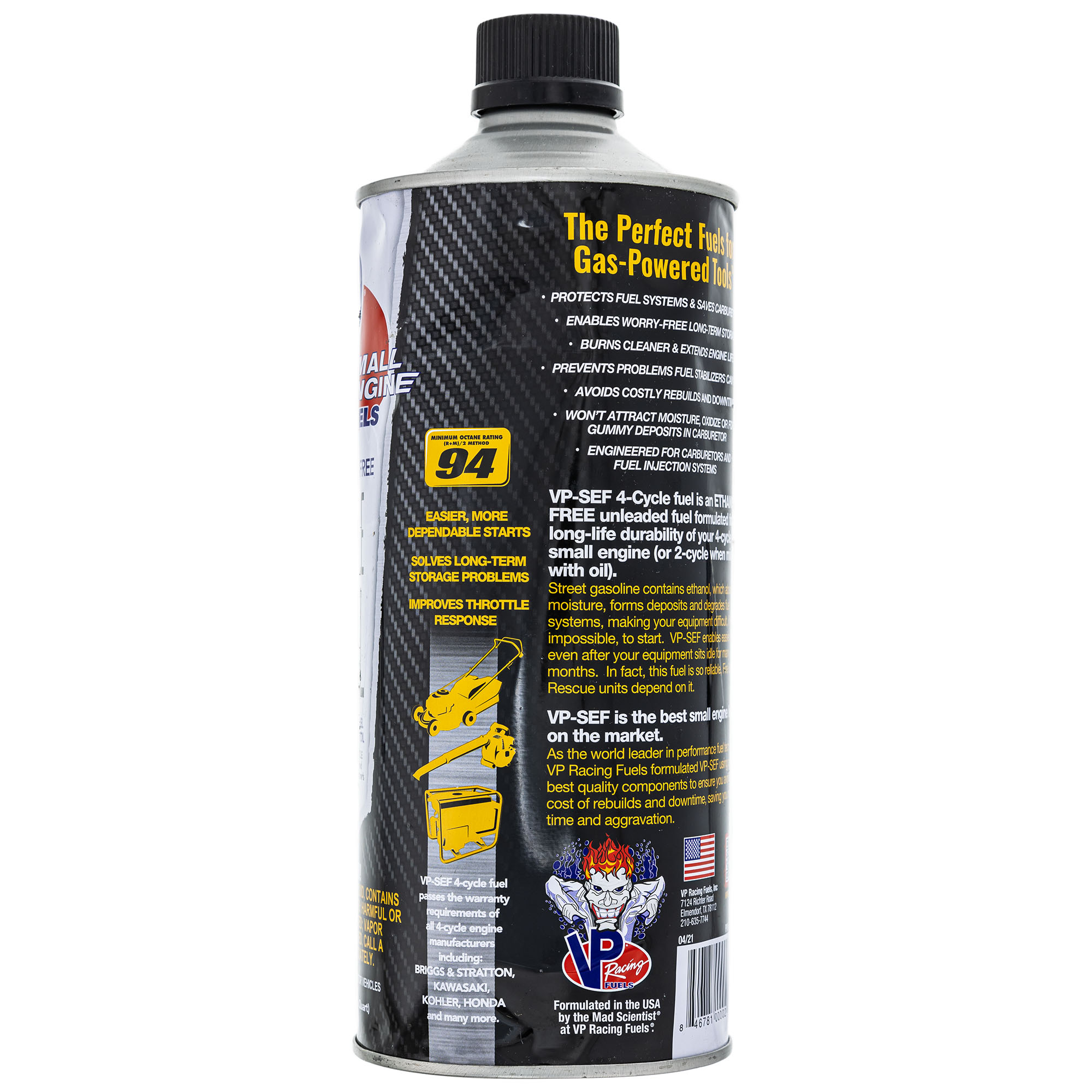 Oregon VP6208 VP 4-Cycle Fuel 1 Quart Unleaded Ethanol-Free Small Engine