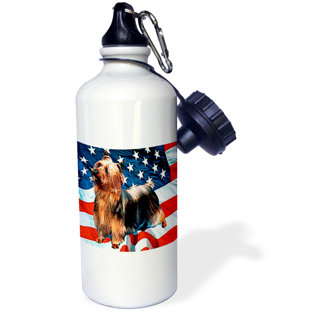 3dRose Silky Terrier, Sports Water Bottle, 21oz