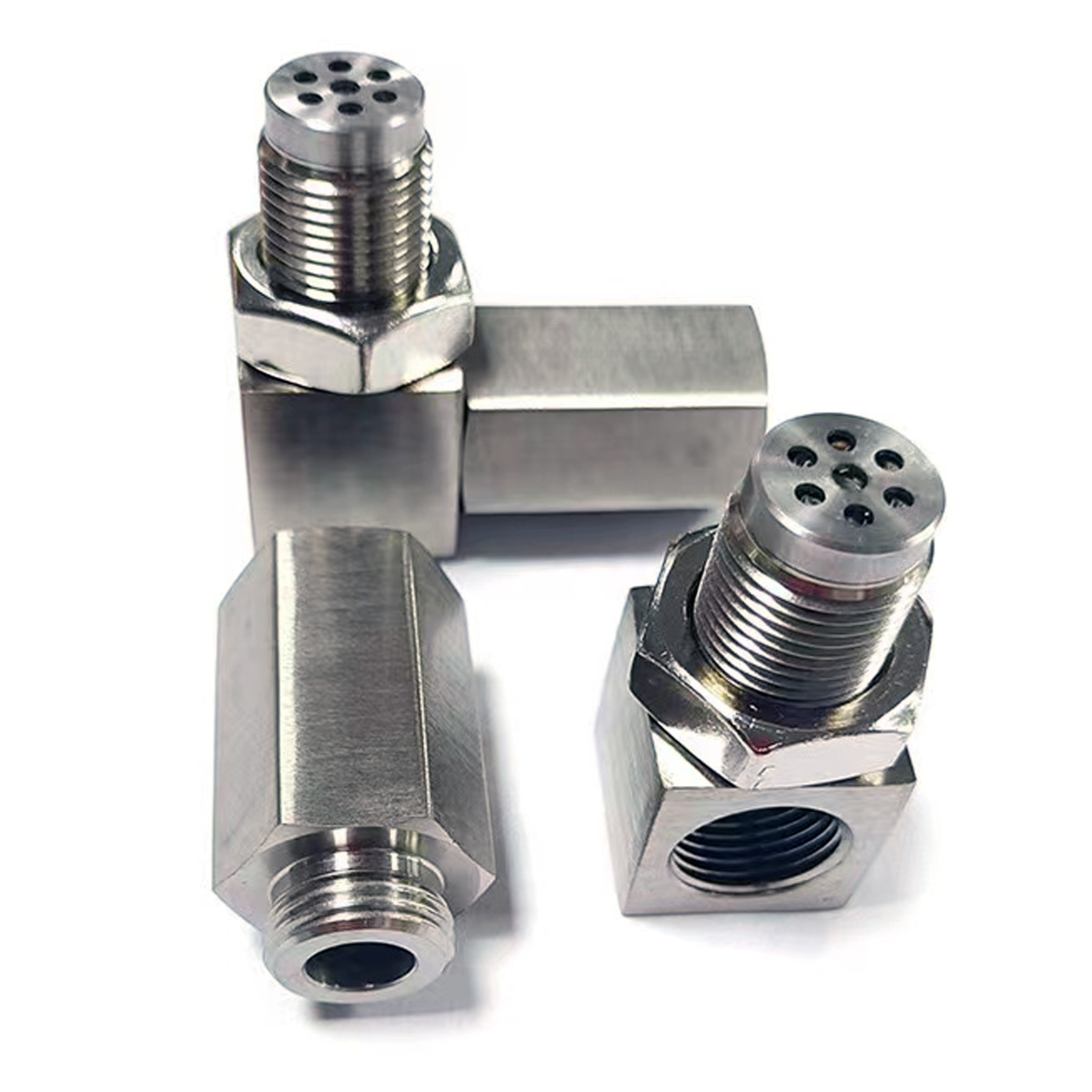 CHGRNLF 90-Degree 02 Sensor Adapter, 5 Pcs M18x1.5 Mounting Fittings Accessories-304 Stainless Steel