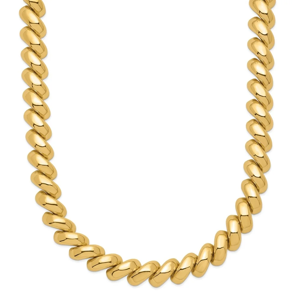 Auriga 14K Yellow Gold Polished San Marco Necklace for Women 18