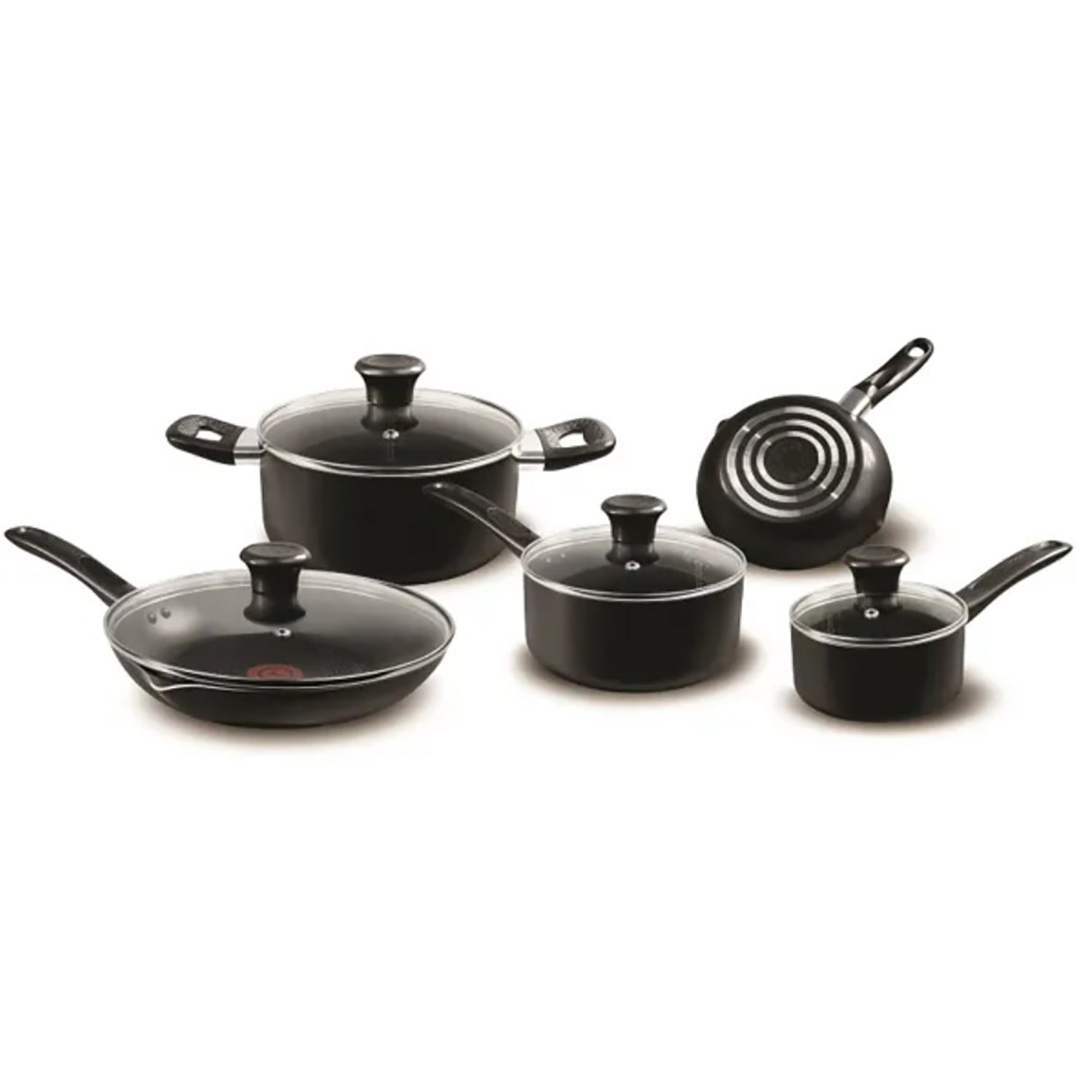 T-Fal - Excite 9 Piece Cookware Set, Non-Stick Surface, Thermo-Spot Technology