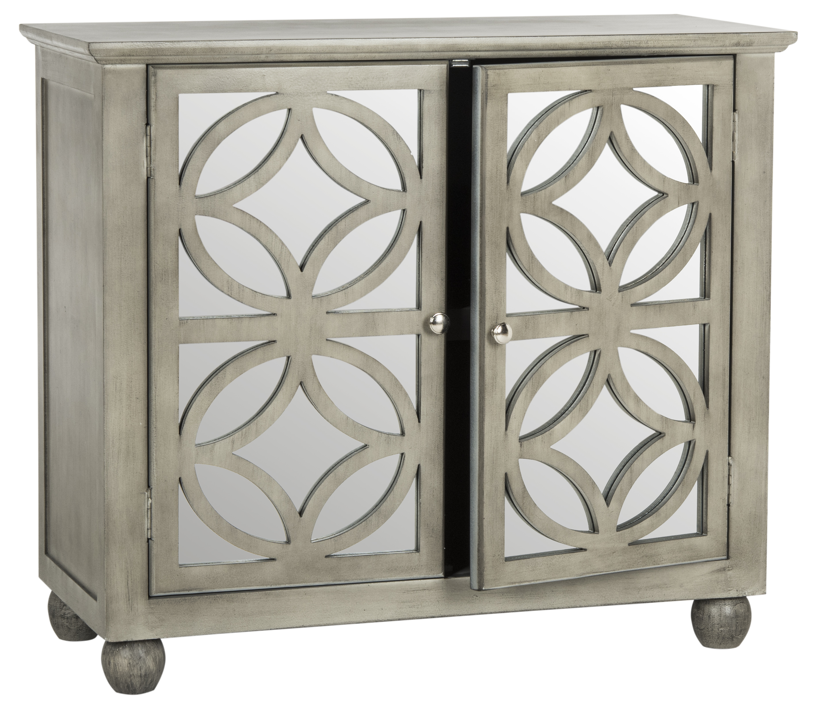 SAFAVIEH Havana Geometric Glam 2 Tier Storage Chest, Grey