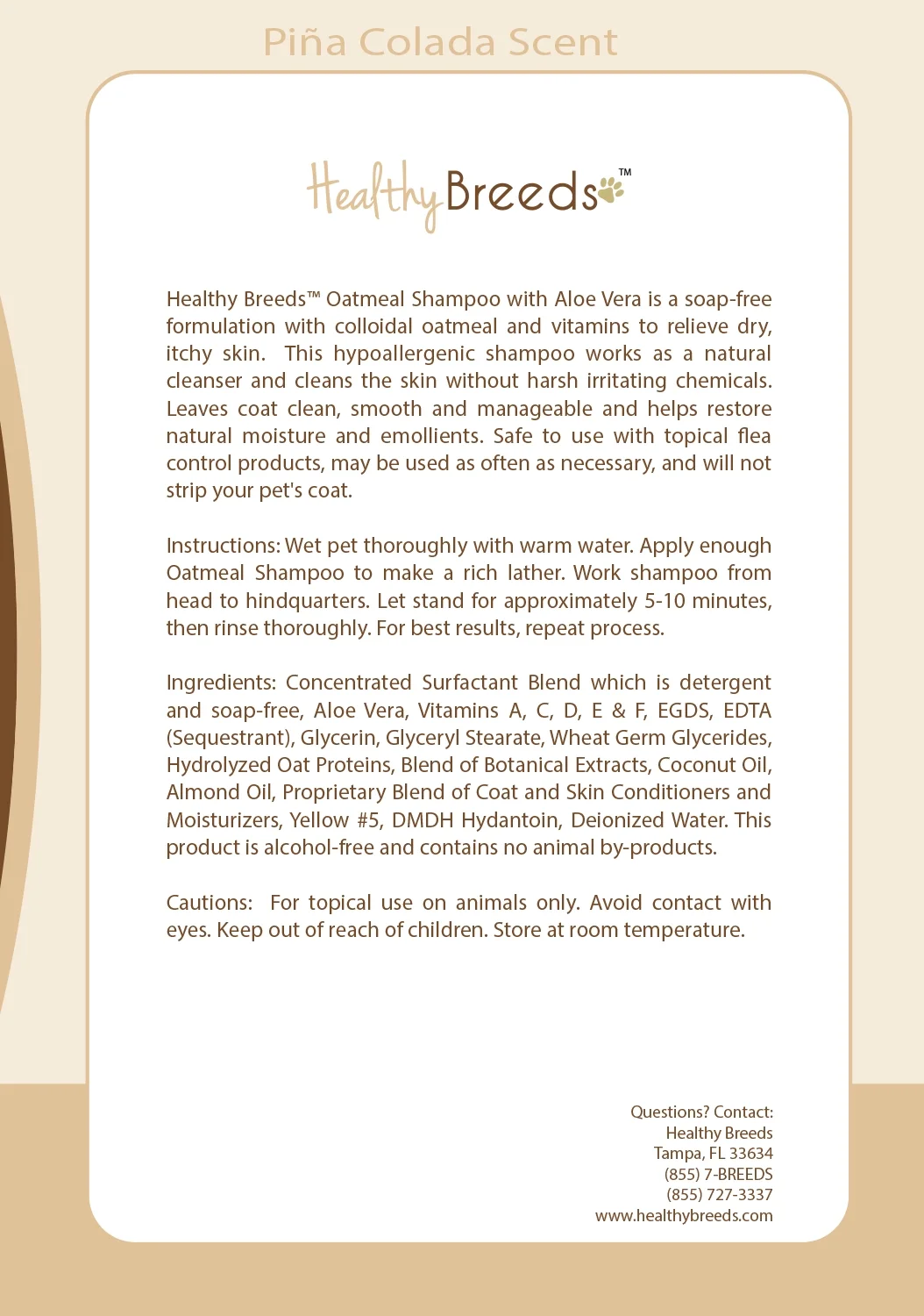 Healthy Breeds Pekingese Oatmeal Dog Shampoo with Aloe 16 oz