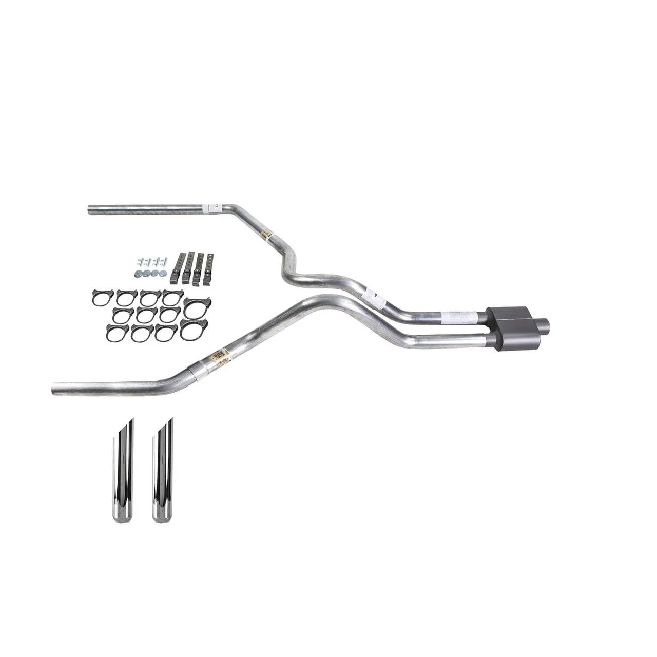 Ram 09-13 dual exhaust 2.5 MA pipe 1 chamber muffler SW Tip