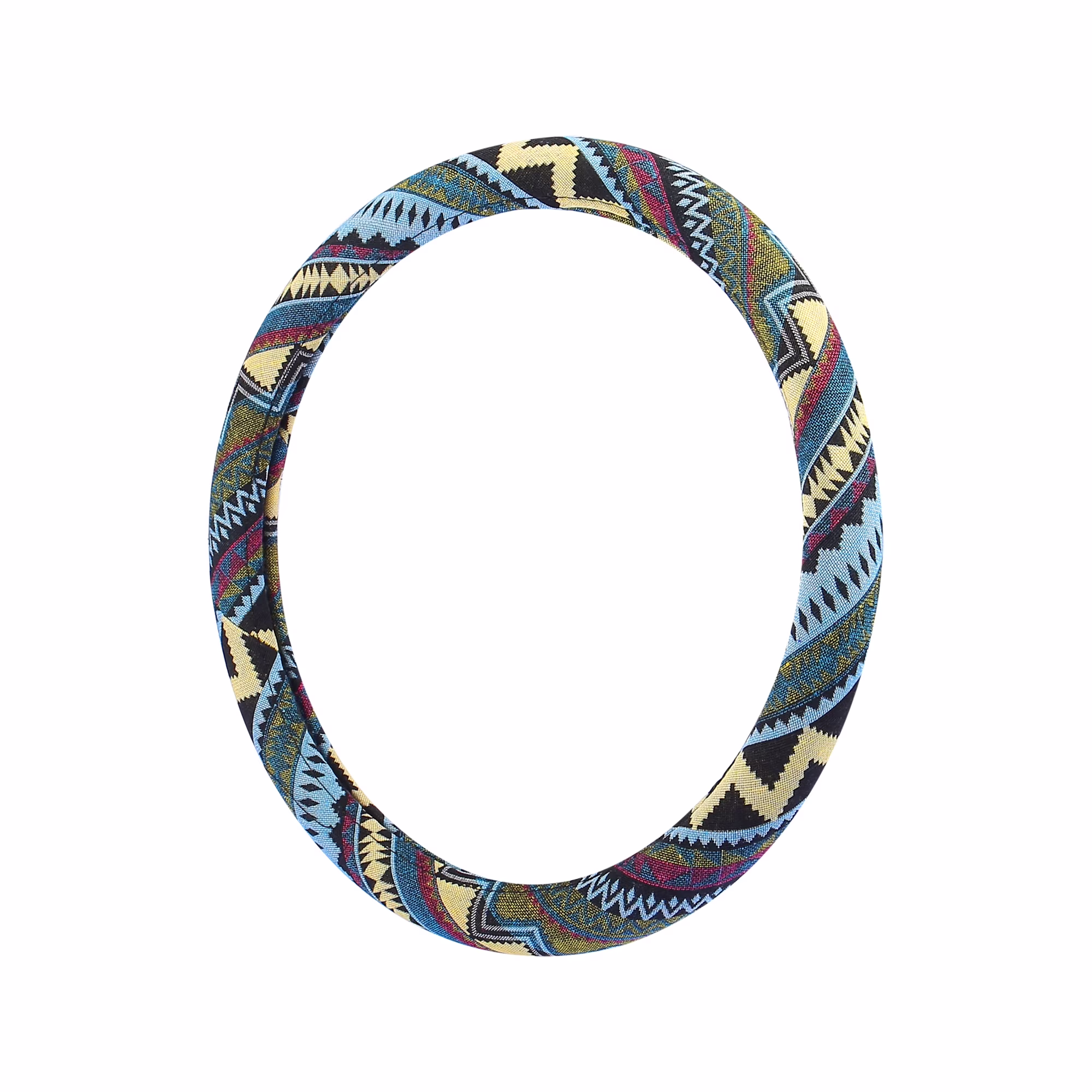 Unique Bargains Ethnic Style Linen Steering Wheel Cover for Cars Trucks SUV Multicolor Printing Pattern