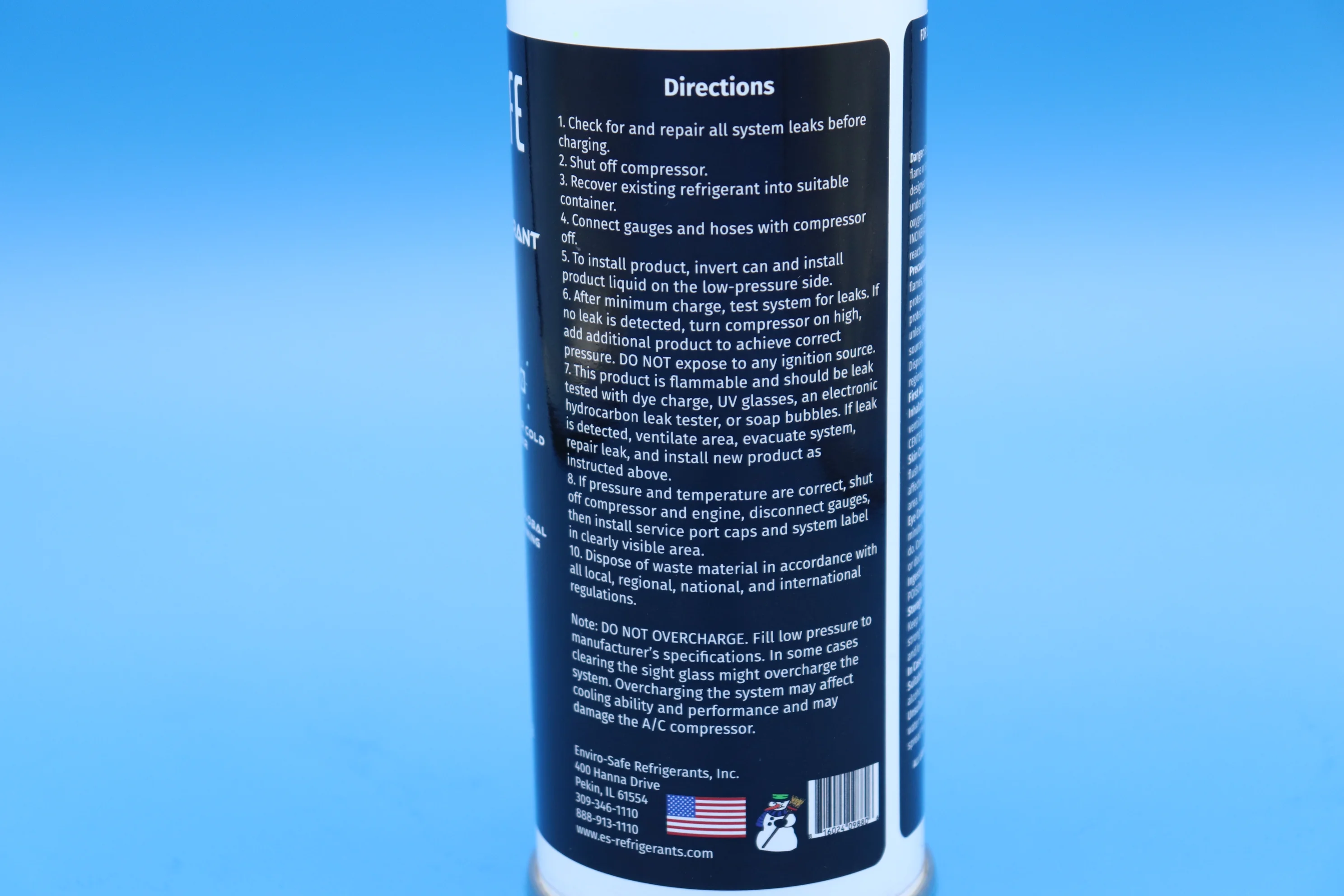 Envirosafe R134a SUV Industrial Replacement, 3 cans and Brass gauge, R-134a, R134