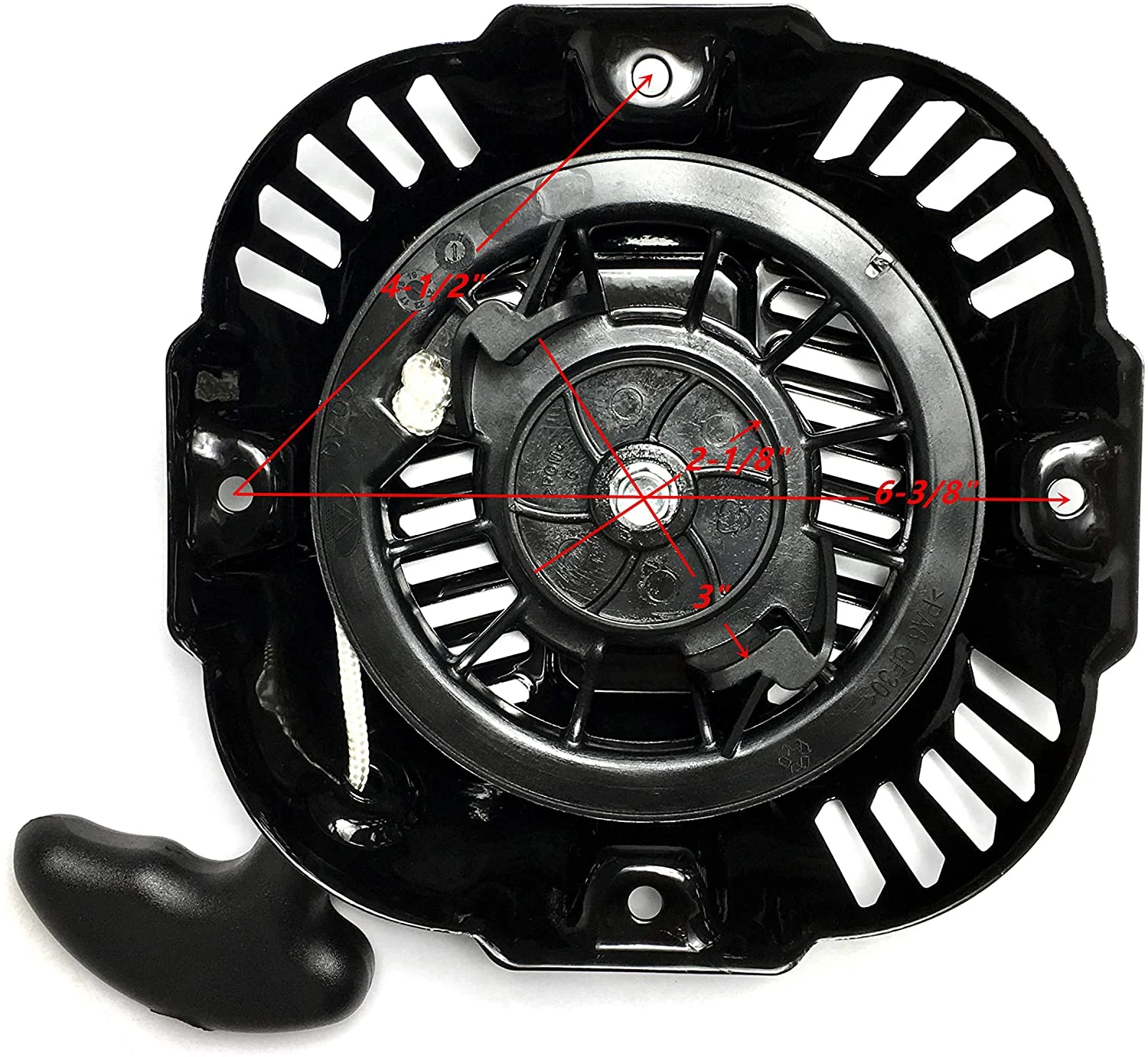 Recoil Starter for Generac 208CC 196CC 212CC 2900PSI 3100PSI Pull Power Pressure Washer Compatible 0J08074SRV 0K68130112 0J08070SRV 0J08071SRV GP3250 GP3300 GP3500 GP3600 Generator