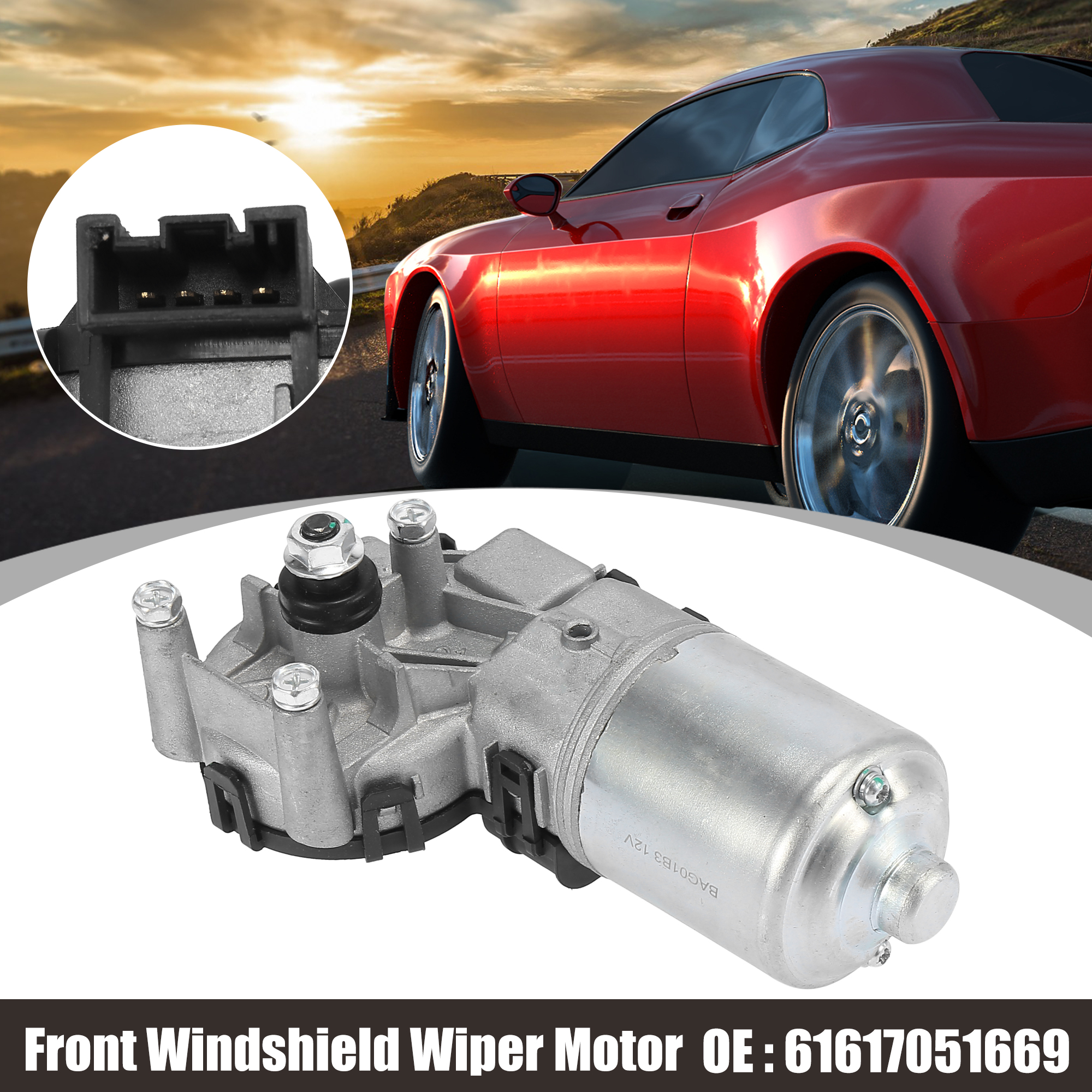 61617051669 Vehicle Front Windshield Wiper Motor 4 Pins for BMW X3 2004-2010