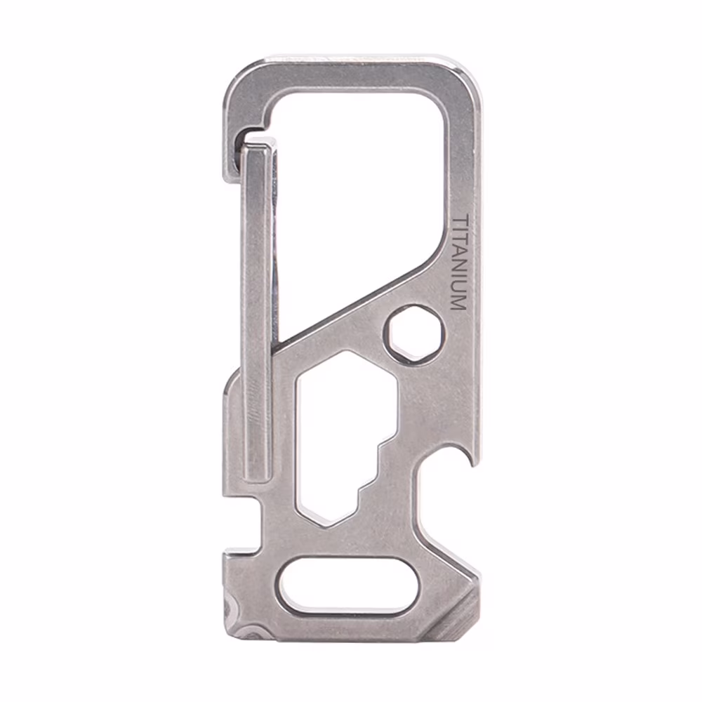 Abody Outdoor Multi-Tool Titanium Alloy Clip Key Chain Holder Bottle Opener Wrench Bike Tool