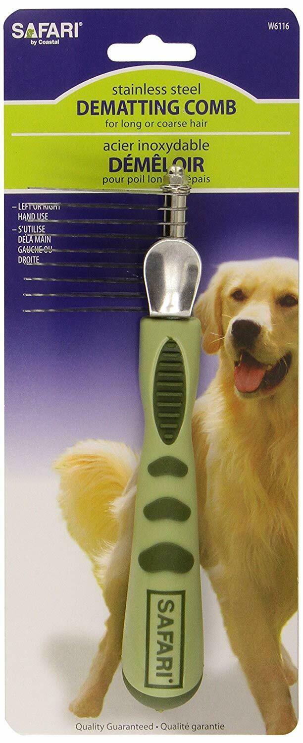 9 Blade Dematting Comb Dog & Cat Undercoat Pet Shedding Green Pro Grooming Tool