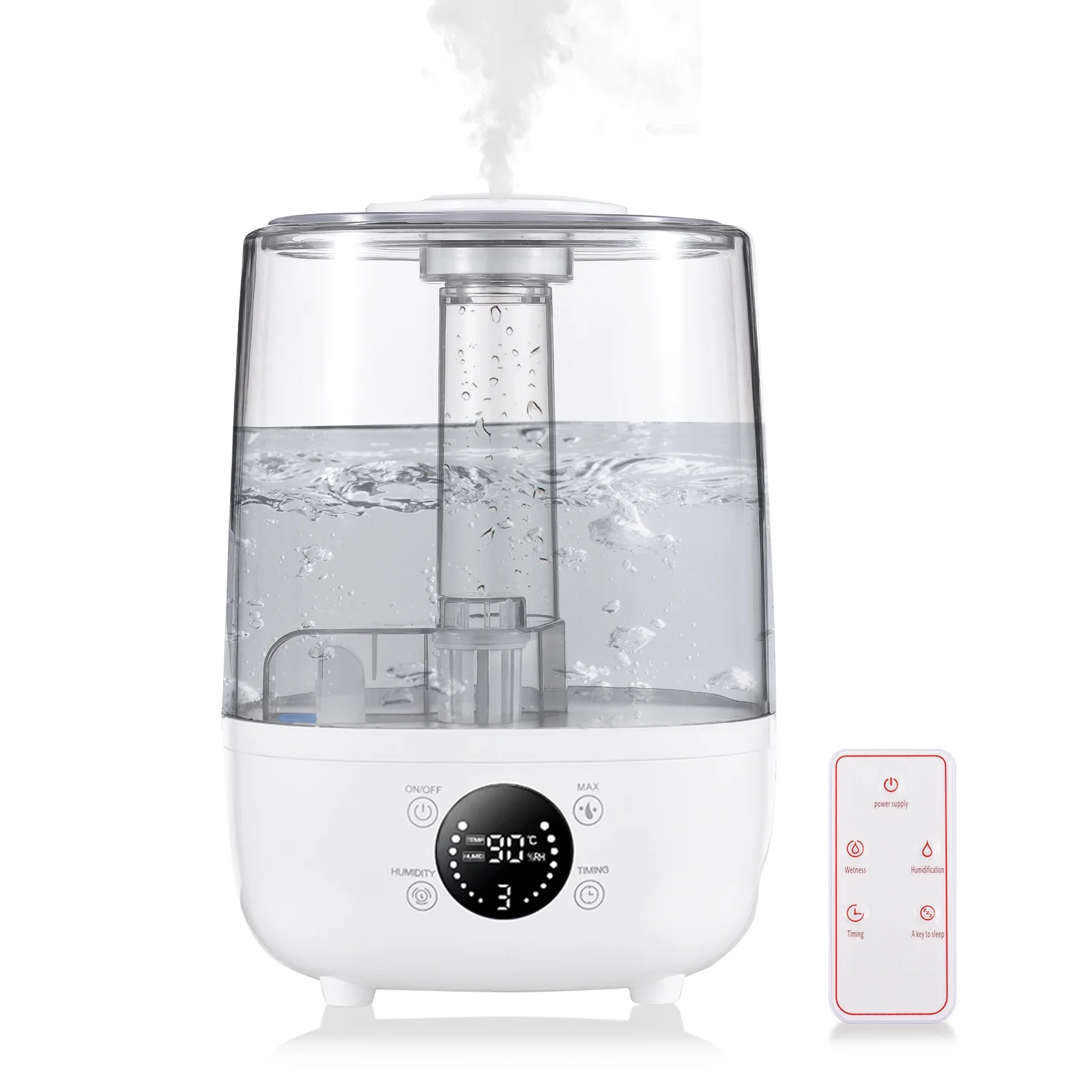 ametoys Irishom 4L Humidifiers for Bedroom Air Humidifiers Aroma Diffuser with Remote Control Extra Long Nozzle Tough Button Ultra Quiet Timer 3 Mist Modes Auto Standby Mode