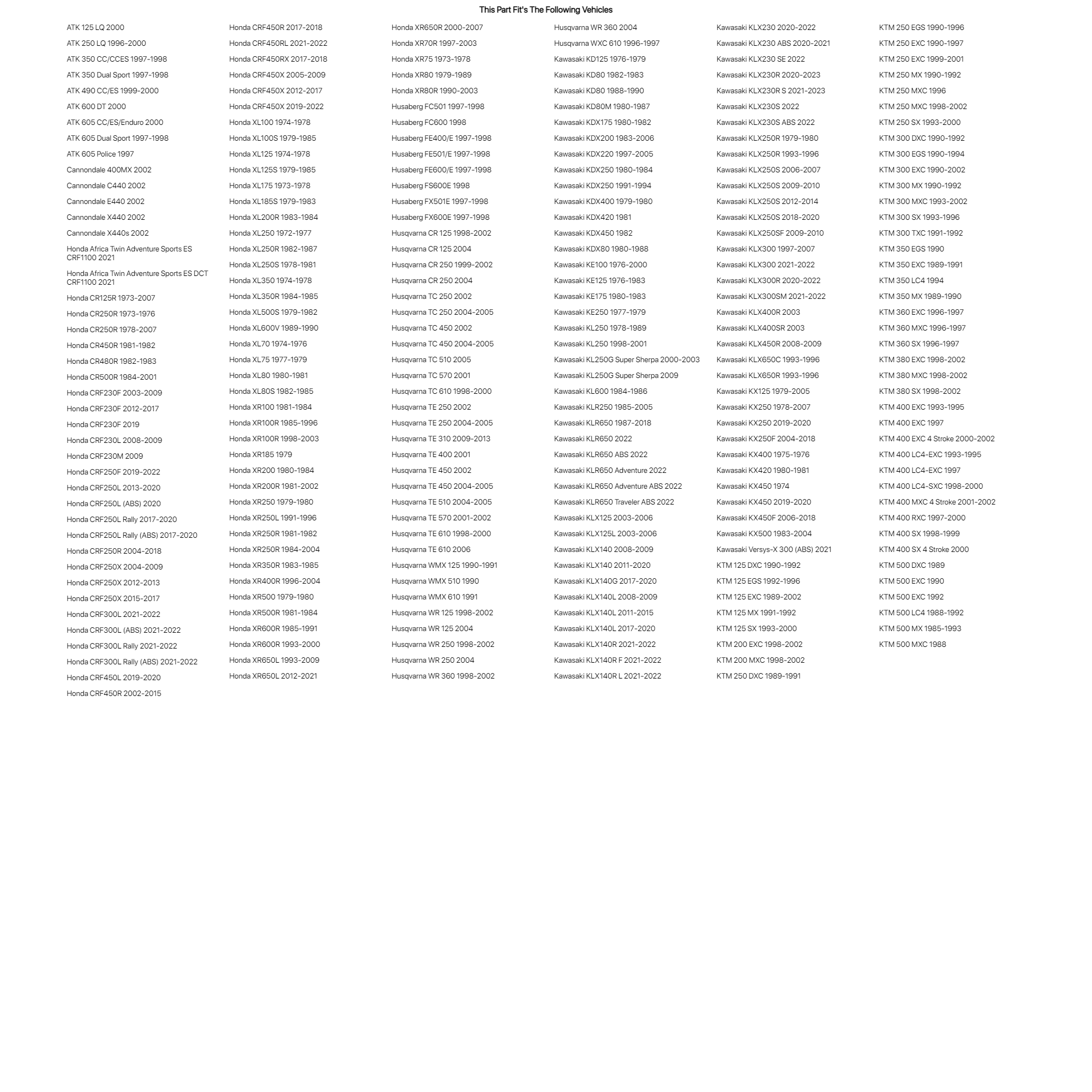 Tusk Universal Big Bar Clamp and Bar Kit Tusk Chub Big Bar for KTM Bend Black For Cannondale X440s 2002