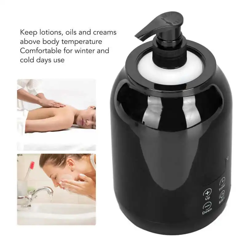 NEW Oil Bottle Heater LED Display Temperature Adjust Single Massage Oil Bottle Warmer 110‑240V