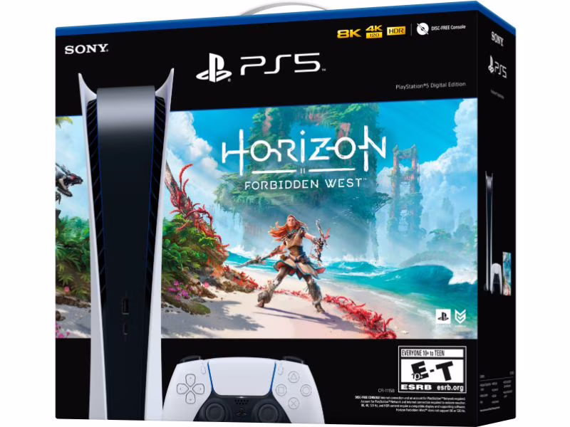 Refurbished Sony 100.0032006 PlayStation 5 Digital Edition Horizon Forbidden West Bundle