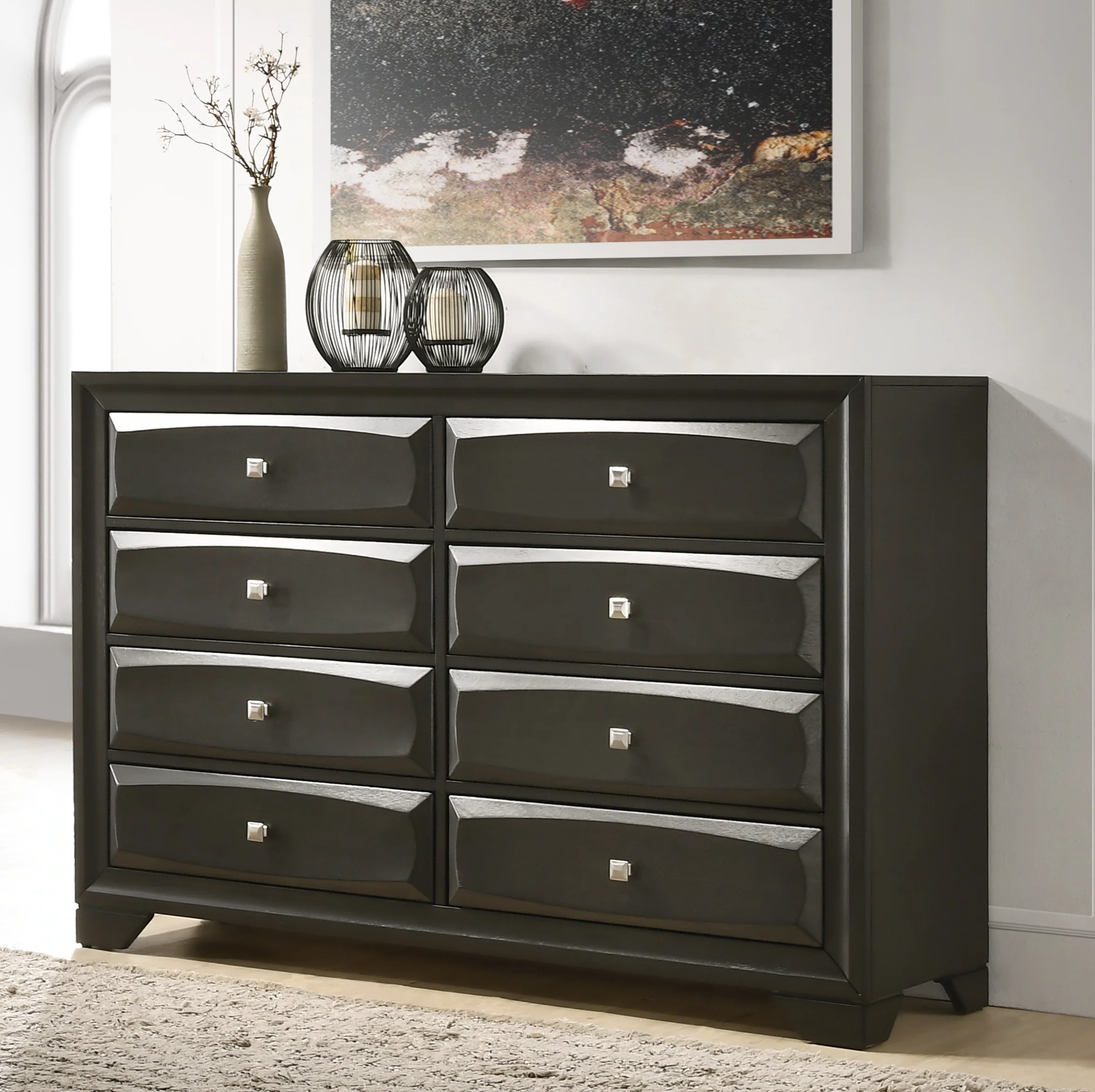 Roundhill Furniture Oakland 8 Drawer Dresser