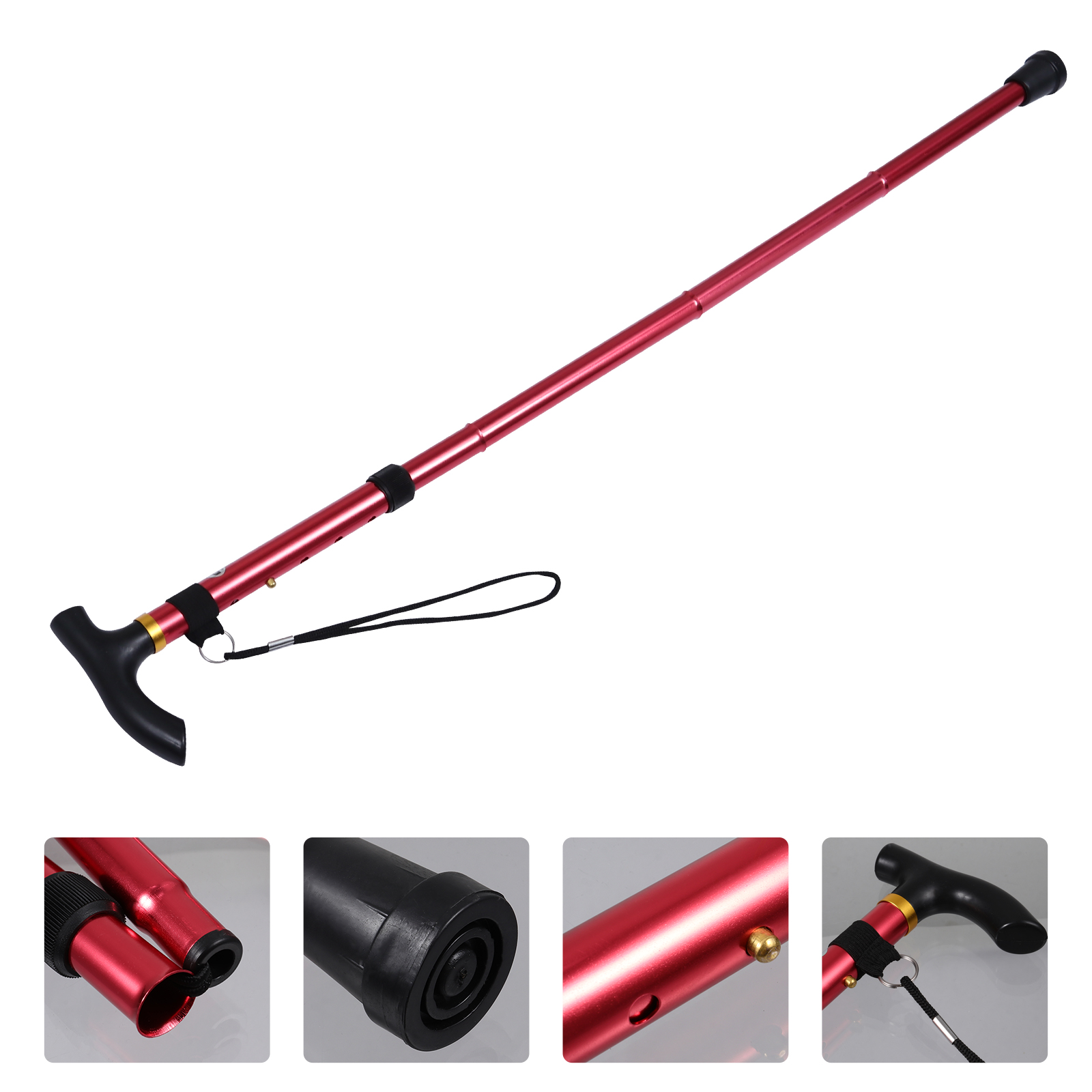 Aluminium Alloy Trekking Pole Foldable Hiking Pole Anti-skid Alpenstock