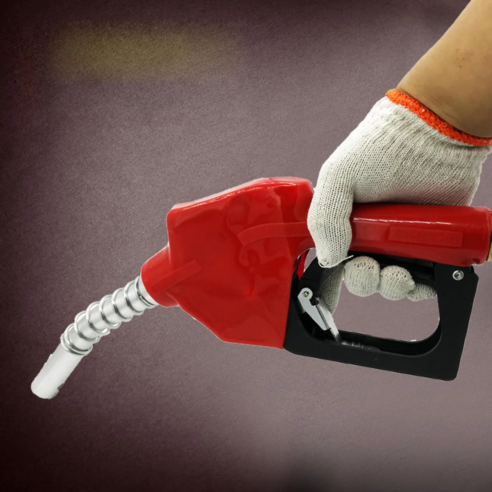 Aluminum Automatic Fuel Nozzle Dispenser Auto Shut Off Petrol Refilling Heavy Duty L/min 0.18MPa Fuel 0.75 inch Outlet