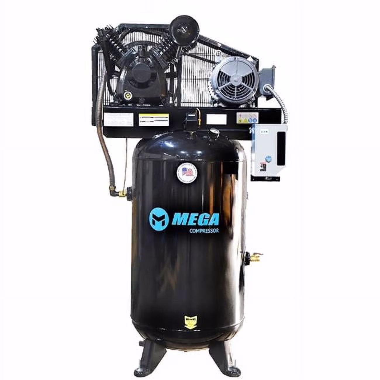 Mega Power  80 gal 7.5 HP Upright 24 CFM at 175 PSI Two Stage Air Compressor with Mag Starter