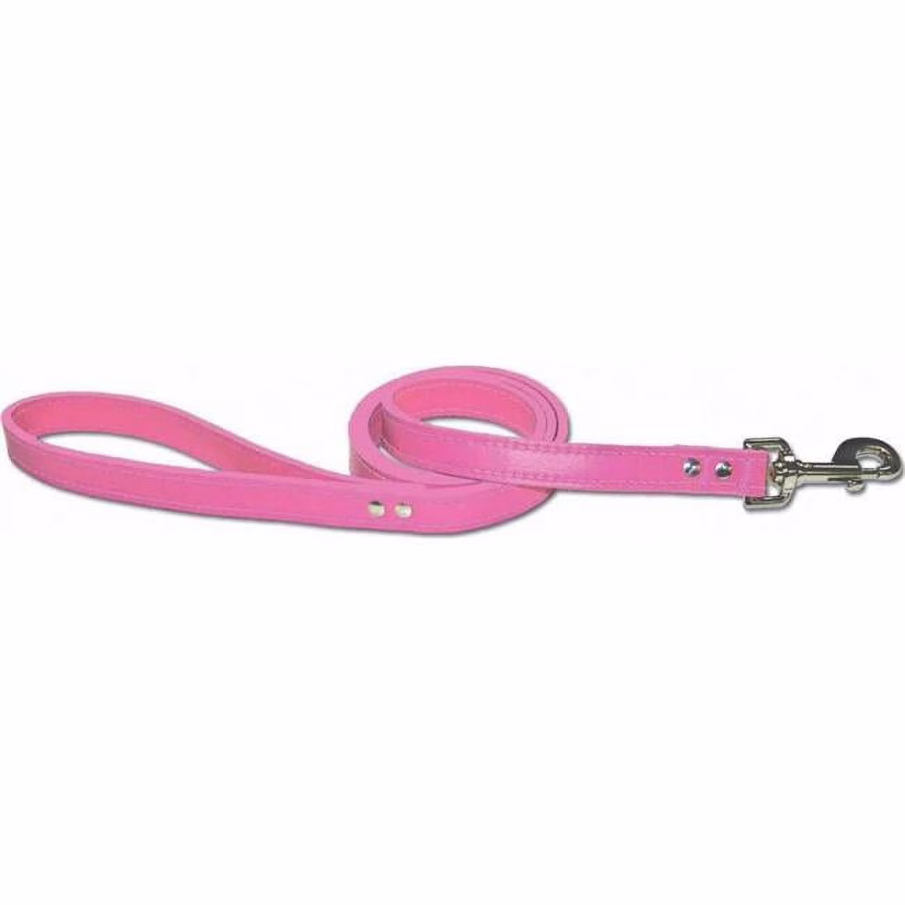 Leather Brothers 6074-PK 0.5 in. x 4 ft. Dog Leash, Pink