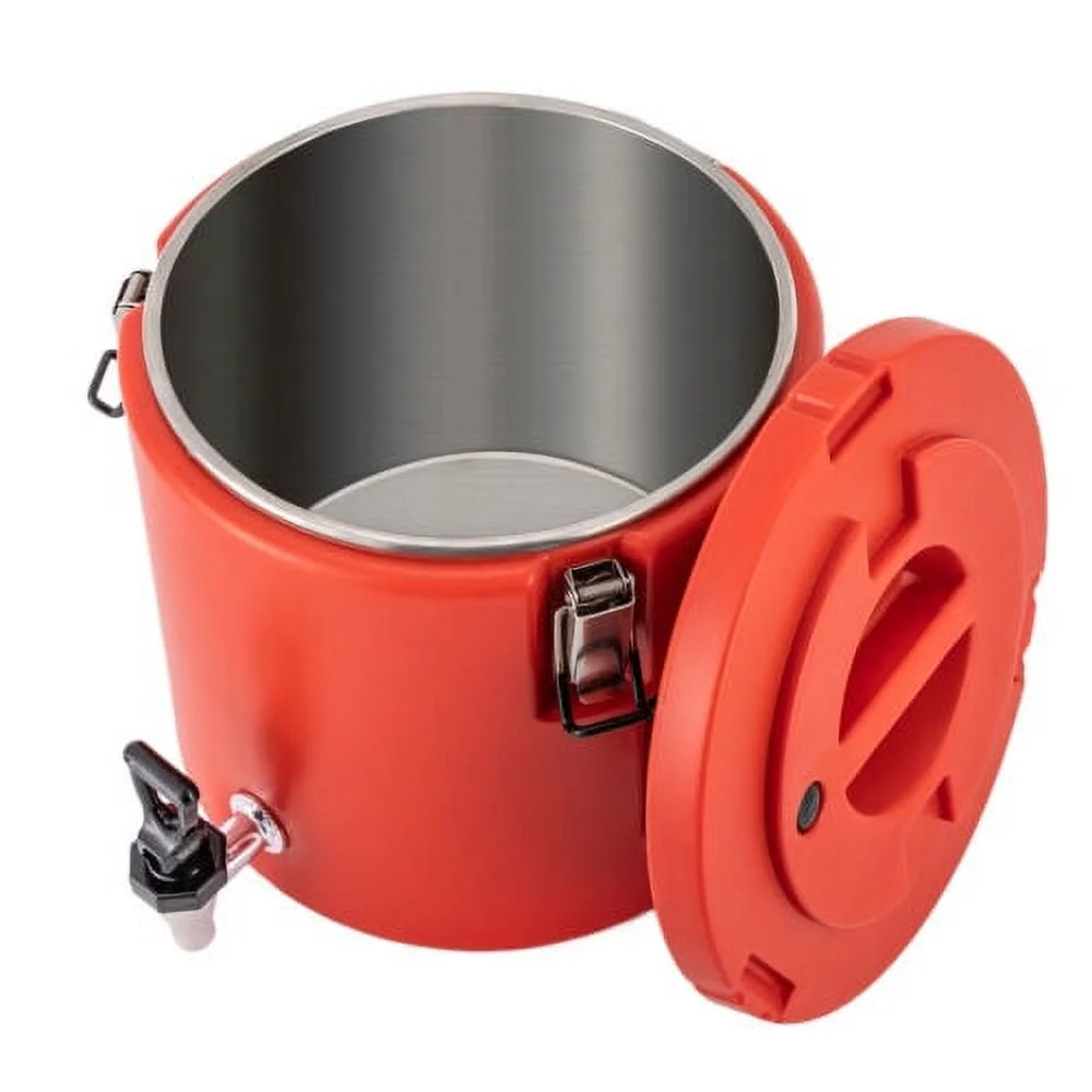 3.9Gal Insulated Beverage Dispenser Hot & Cold Drink Dispenser Stainless Steel